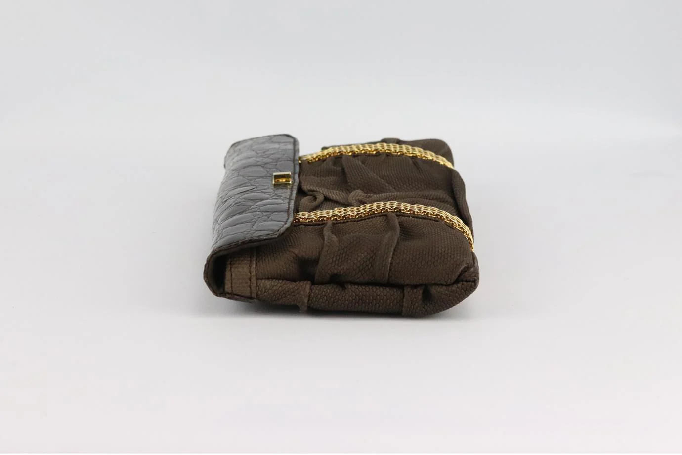 VBH CROCODILE AND SNAKE EFFECT SUEDE CLUTCH - Image 6