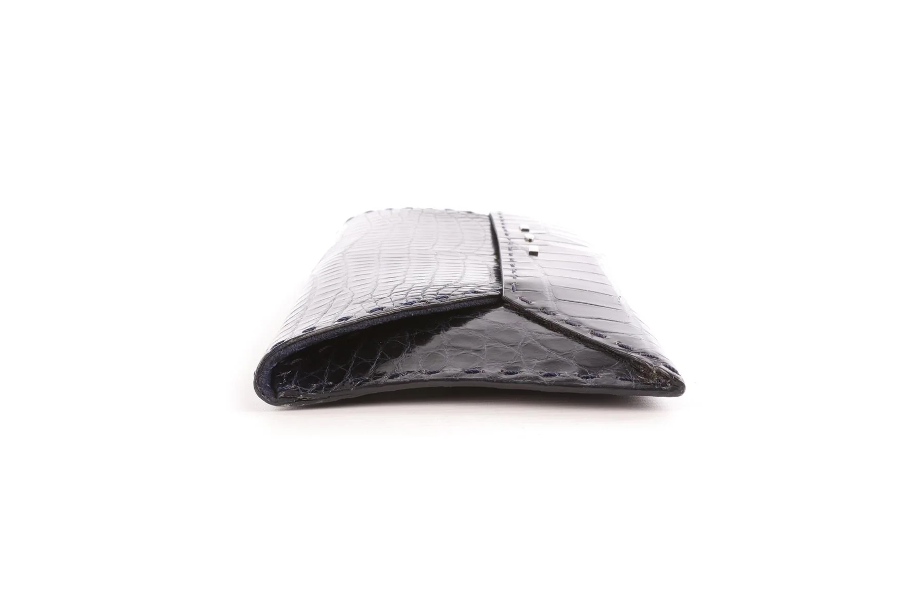 VBH NAVY CROCODILE CLUTCH - Image 4