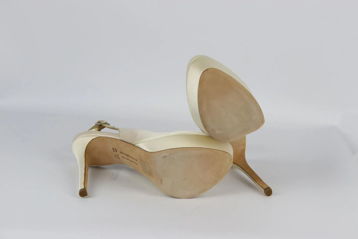 VERA WANG LAVENDER SATIN PLATFORM SLINGBACK PUMPS EU 37 UK 4 US 7 - Image 5