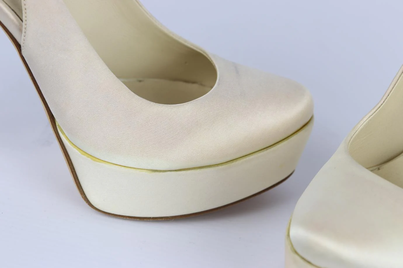 VERA WANG LAVENDER SATIN PLATFORM SLINGBACK PUMPS EU 37 UK 4 US 7 - Image 6