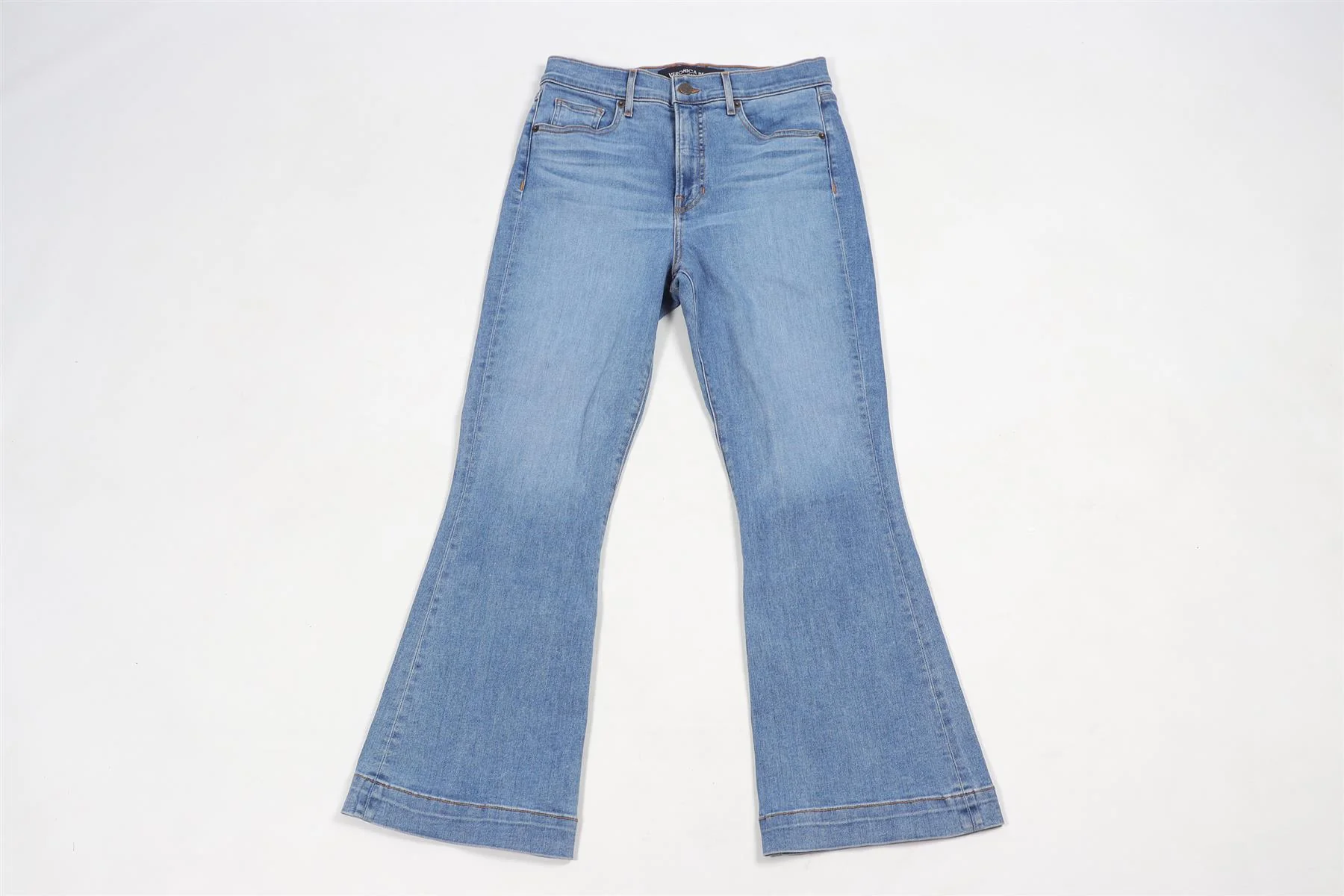 VERONICA BEARD BLUE HIGH RISE FLARED JEANS W28 UK 10 - Image 2