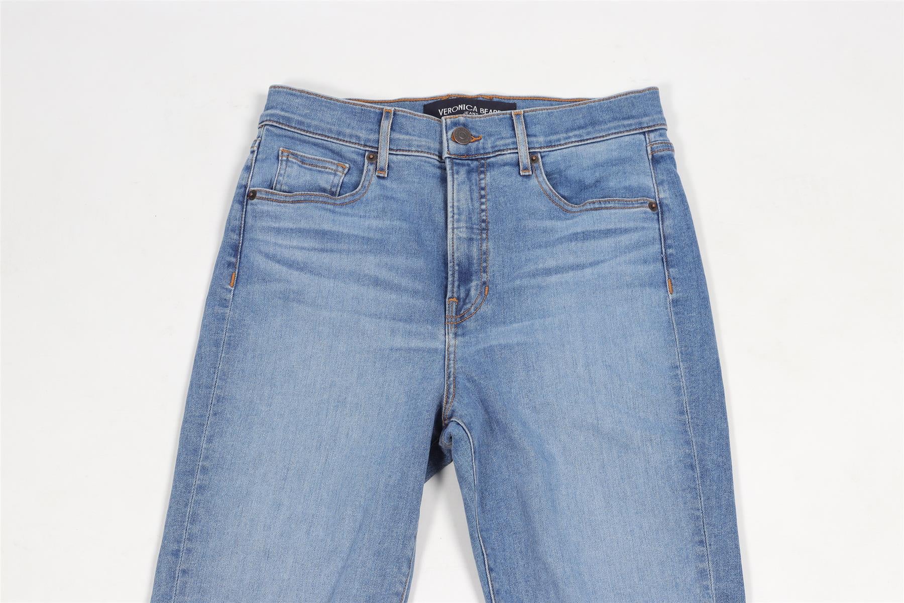 VERONICA BEARD BLUE HIGH RISE FLARED JEANS W28 UK 10 - Image 3