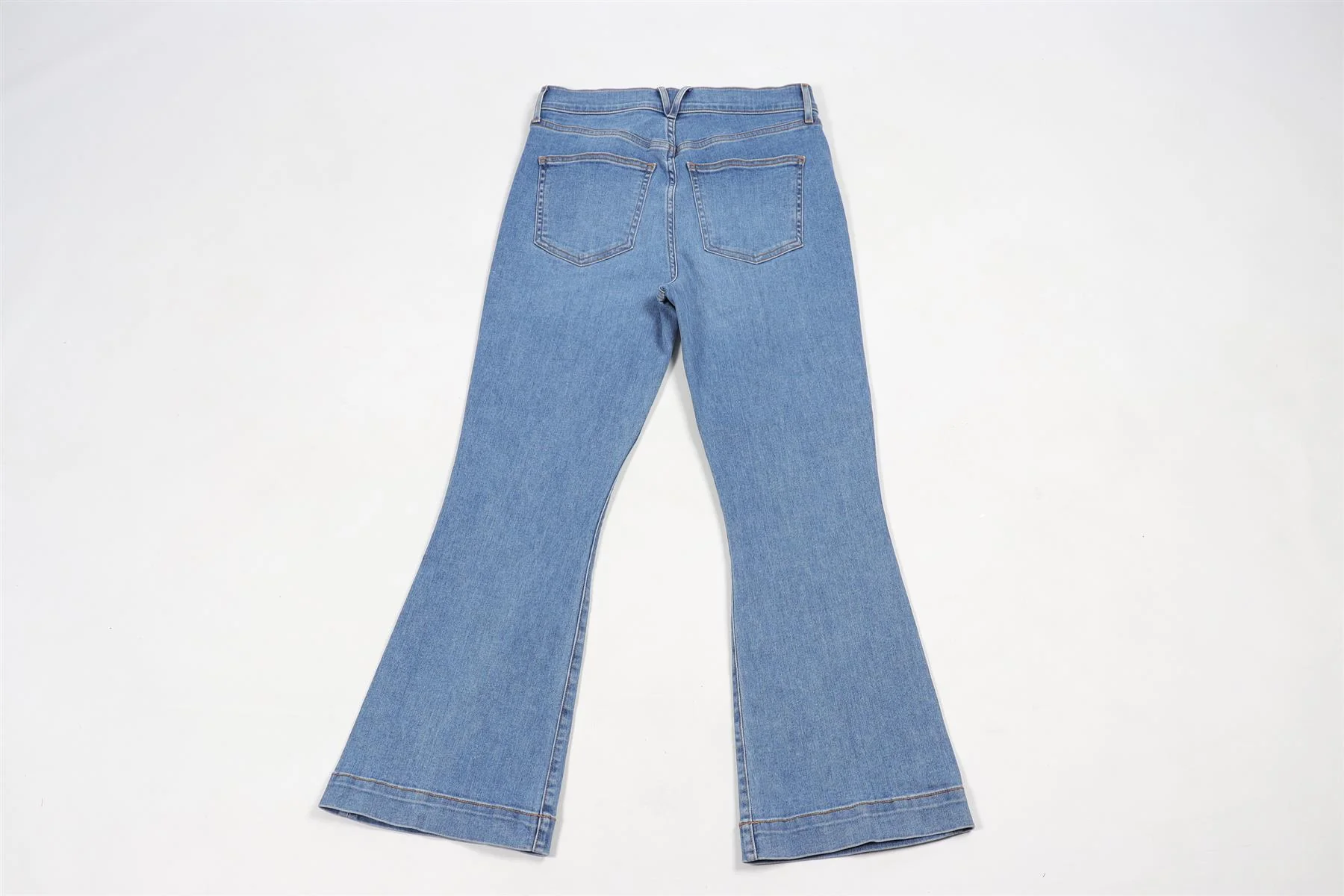 VERONICA BEARD BLUE HIGH RISE FLARED JEANS W28 UK 10 - Image 4