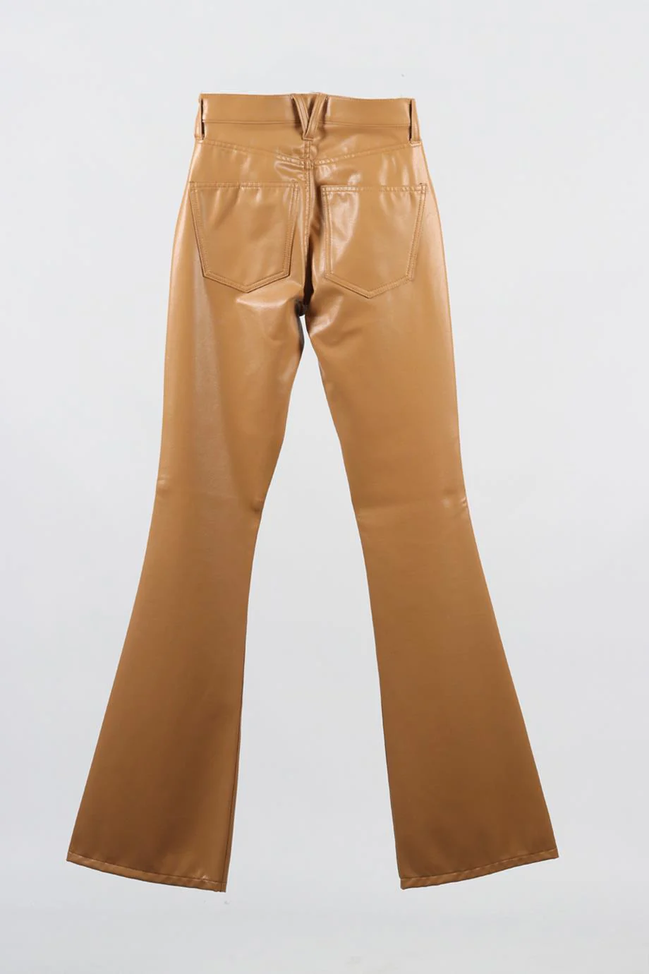 VERONICA BEARD FAUX LEATHER FLARED PANTS W24 UK 6 - Image 3