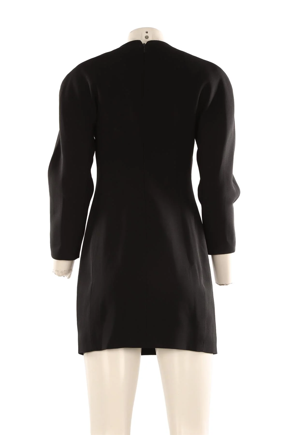 VERSACE BLACK CREPE MINI DRESS IT 42 UK 10 - Image 4