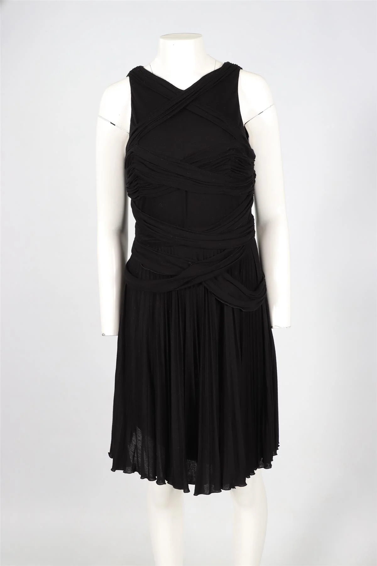 VERSACE BLACK JERSEY DRESS IT 46 UK 14 - Image 2