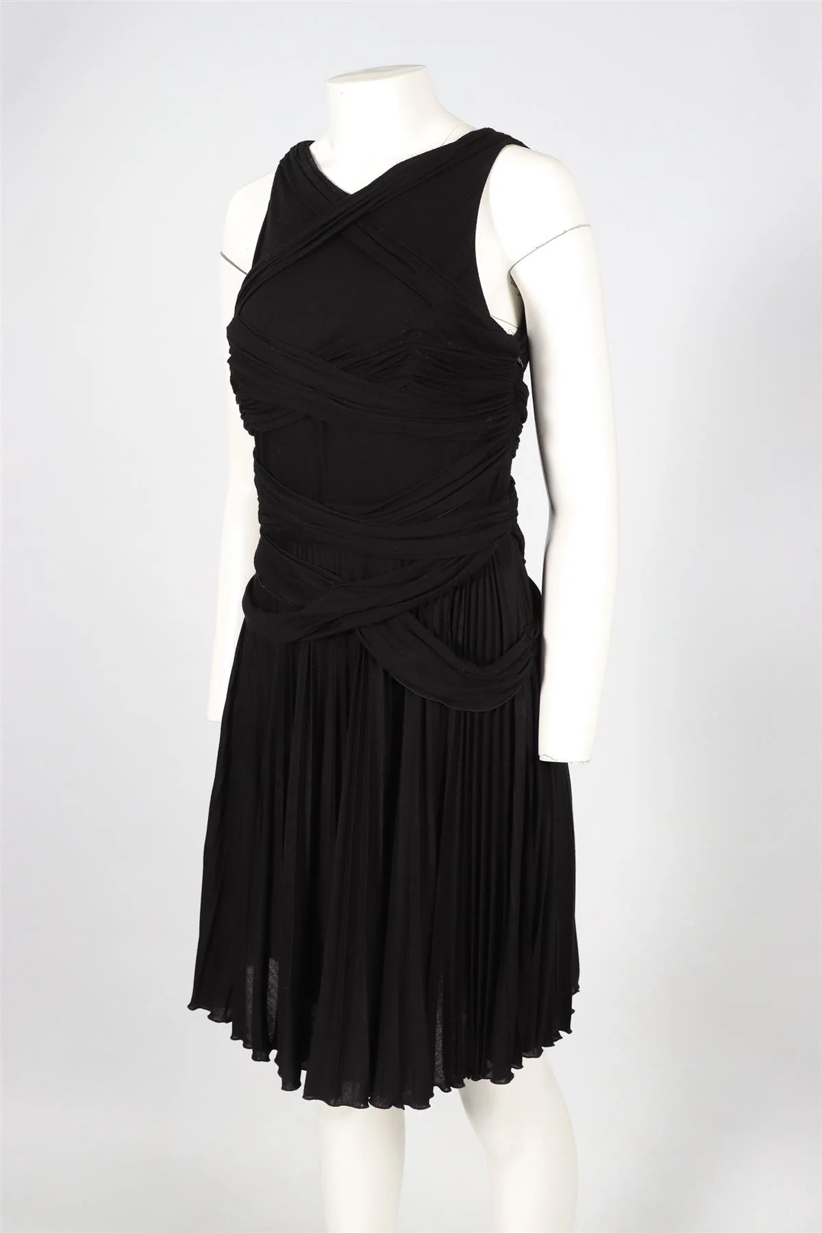 VERSACE BLACK JERSEY DRESS IT 46 UK 14 - Image 3