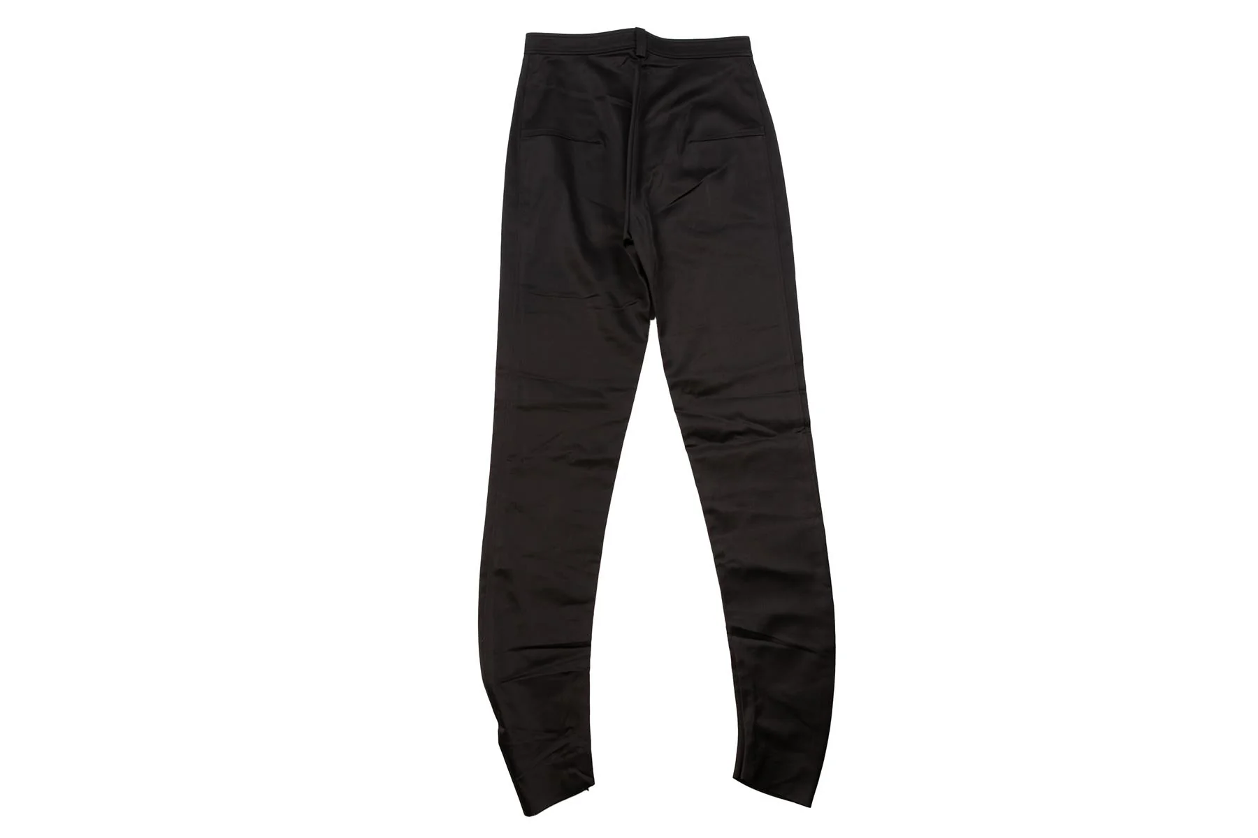 VERSACE BLACK VINTAGE SATIN SKINNY PANTS IT 38 UK 6 - Image 4