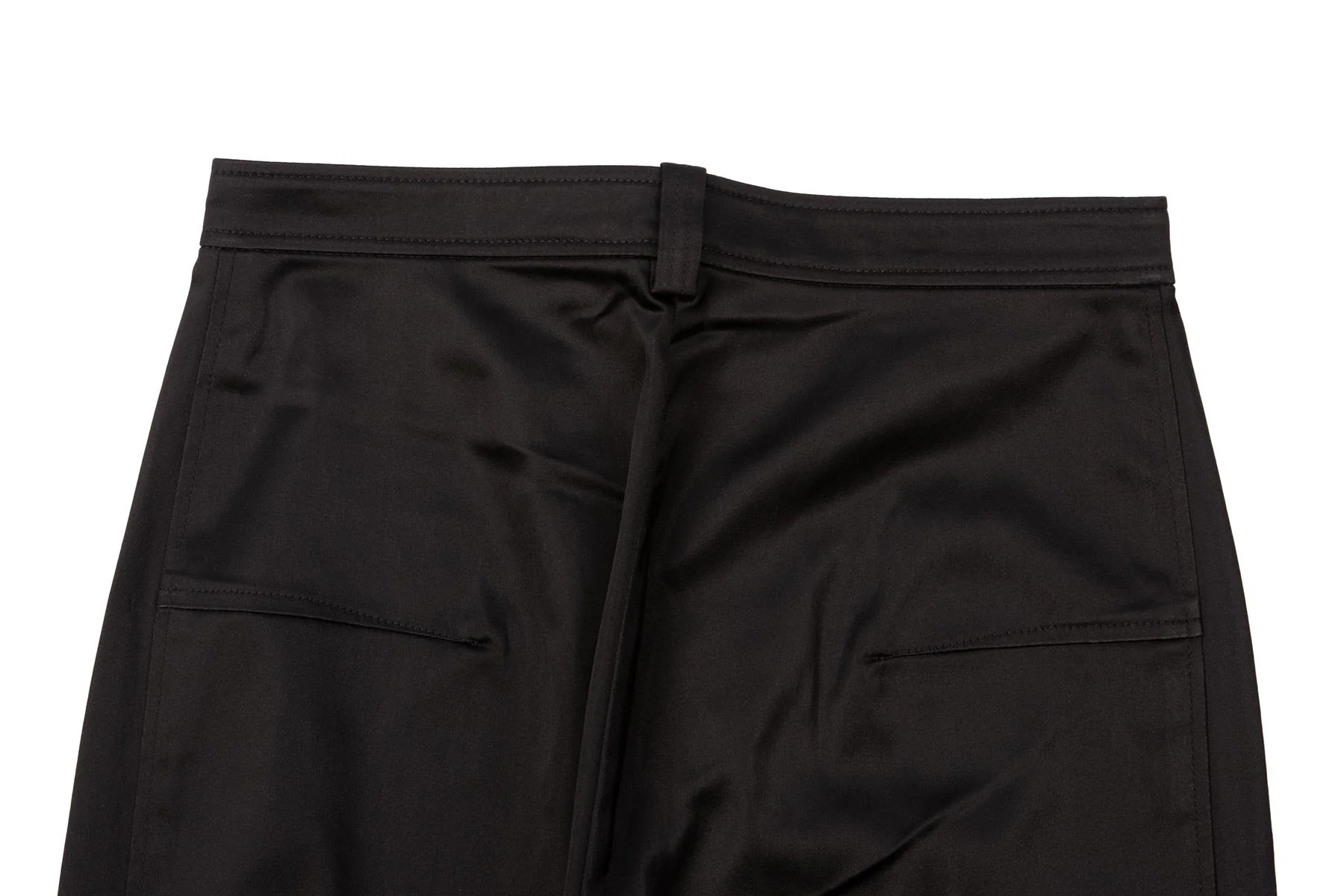 VERSACE BLACK VINTAGE SATIN SKINNY PANTS IT 38 UK 6 - Image 5