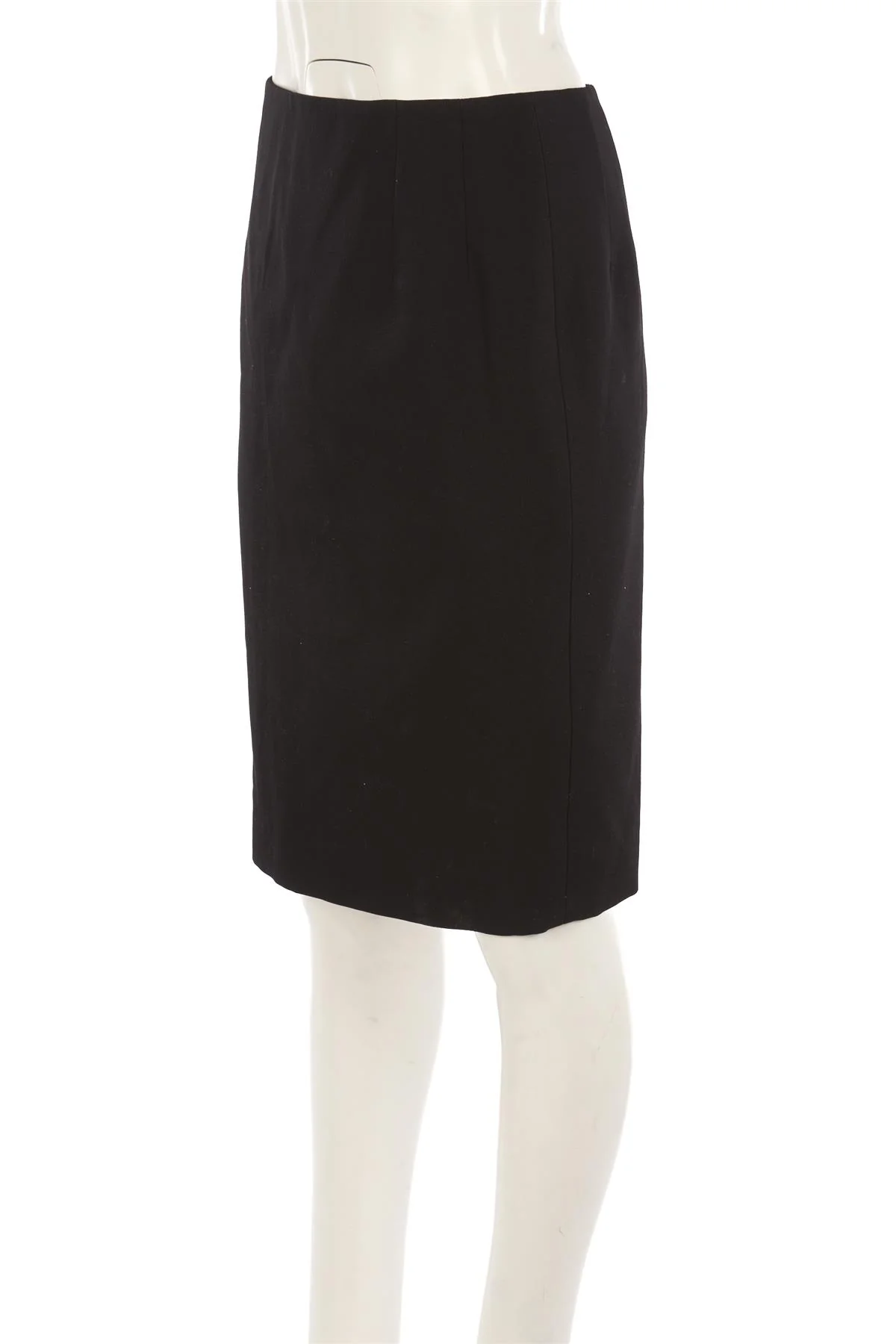 VERSACE BLACK WOOL MIDI SKIRT IT 42 UK 10 - Image 3