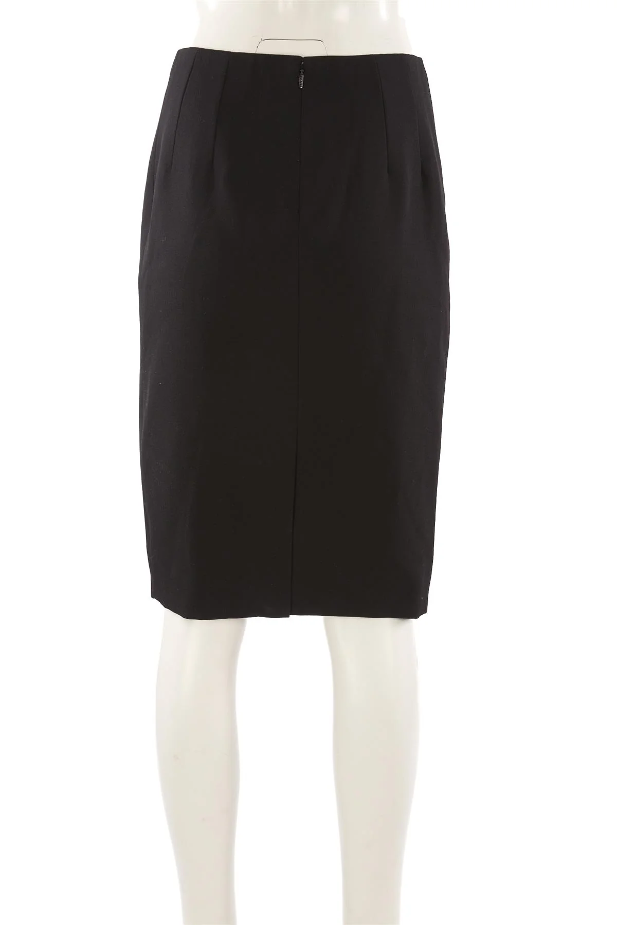 VERSACE BLACK WOOL MIDI SKIRT IT 42 UK 10 - Image 4