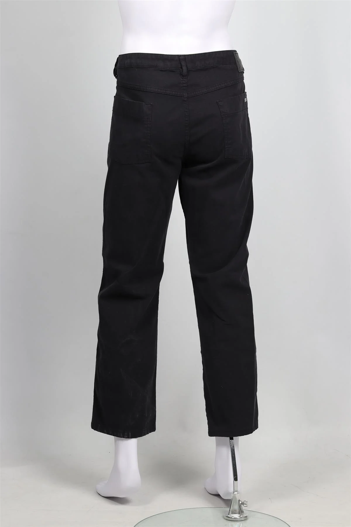VERSACE COLLECTION NAVY MEN'S COTTON BLEND STRAIGHT LEG PANTS W 38 - Image 4