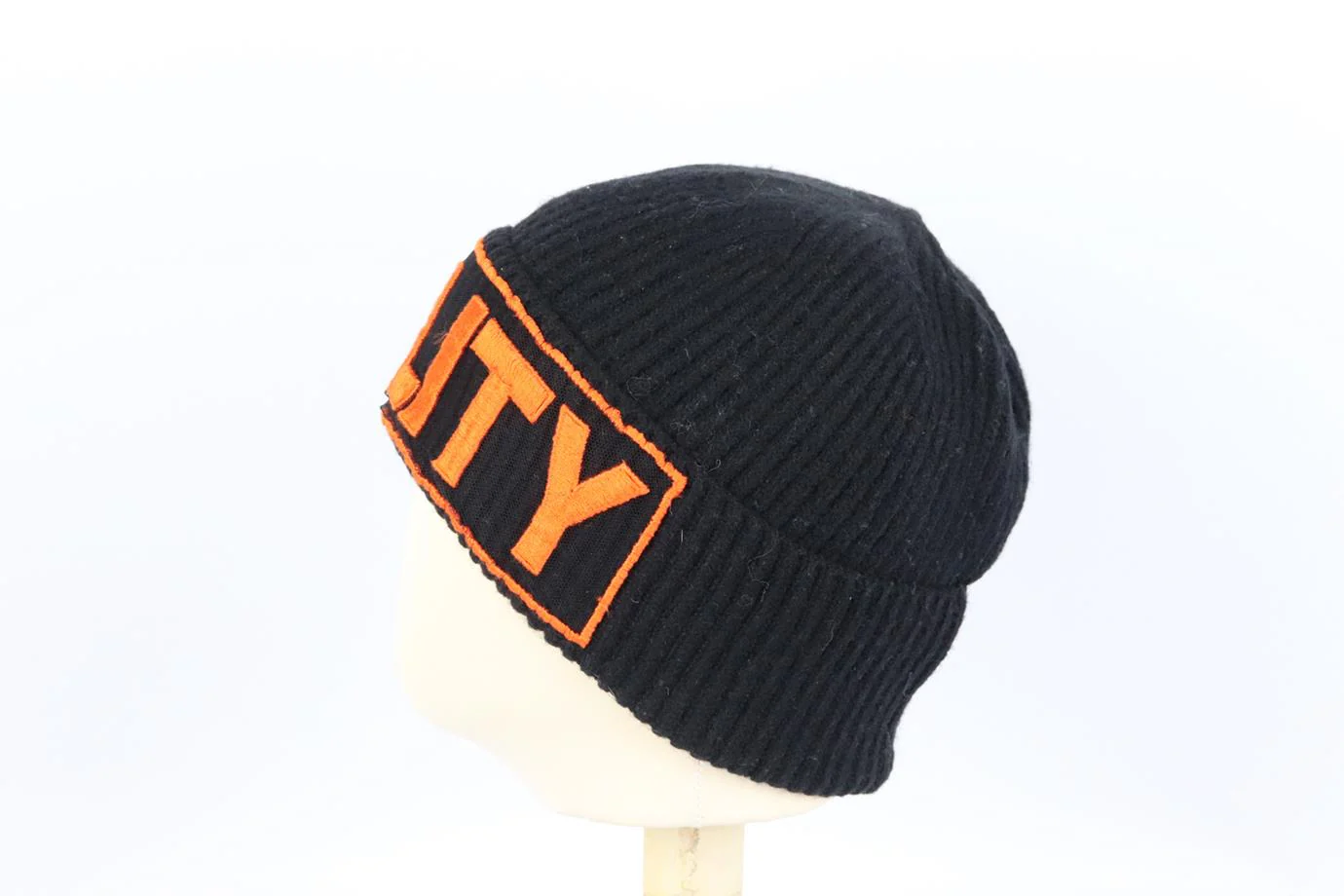 VERSACE EMBROIDERED RIBBED WOOL BEANIE ONE SIZE - Image 4
