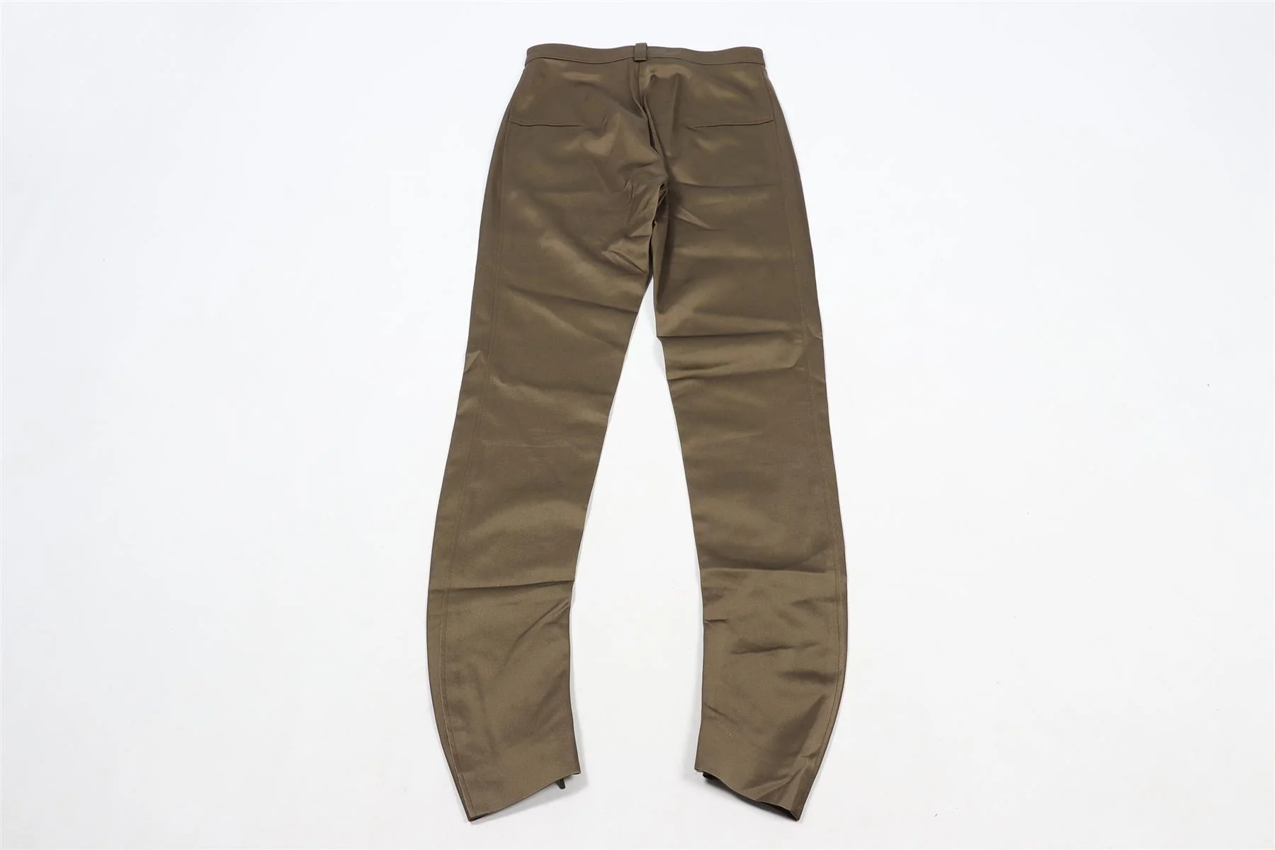 VERSACE GREEN VINTAGE SATIN SKINNY PANTS IT 38 UK 6 - Image 4