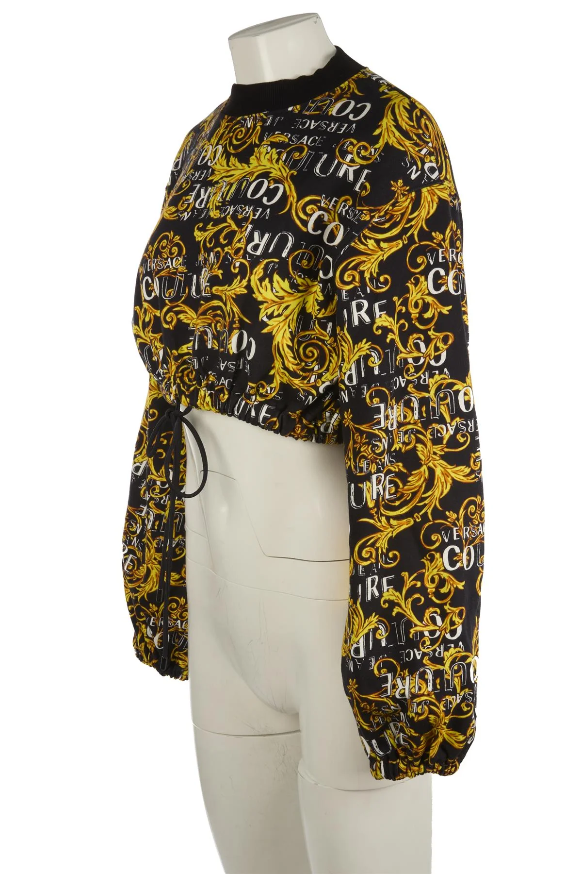 VERSACE JEANS COUTURE BLACK COTTON SWEATSHIRT MEDIUM - Image 3