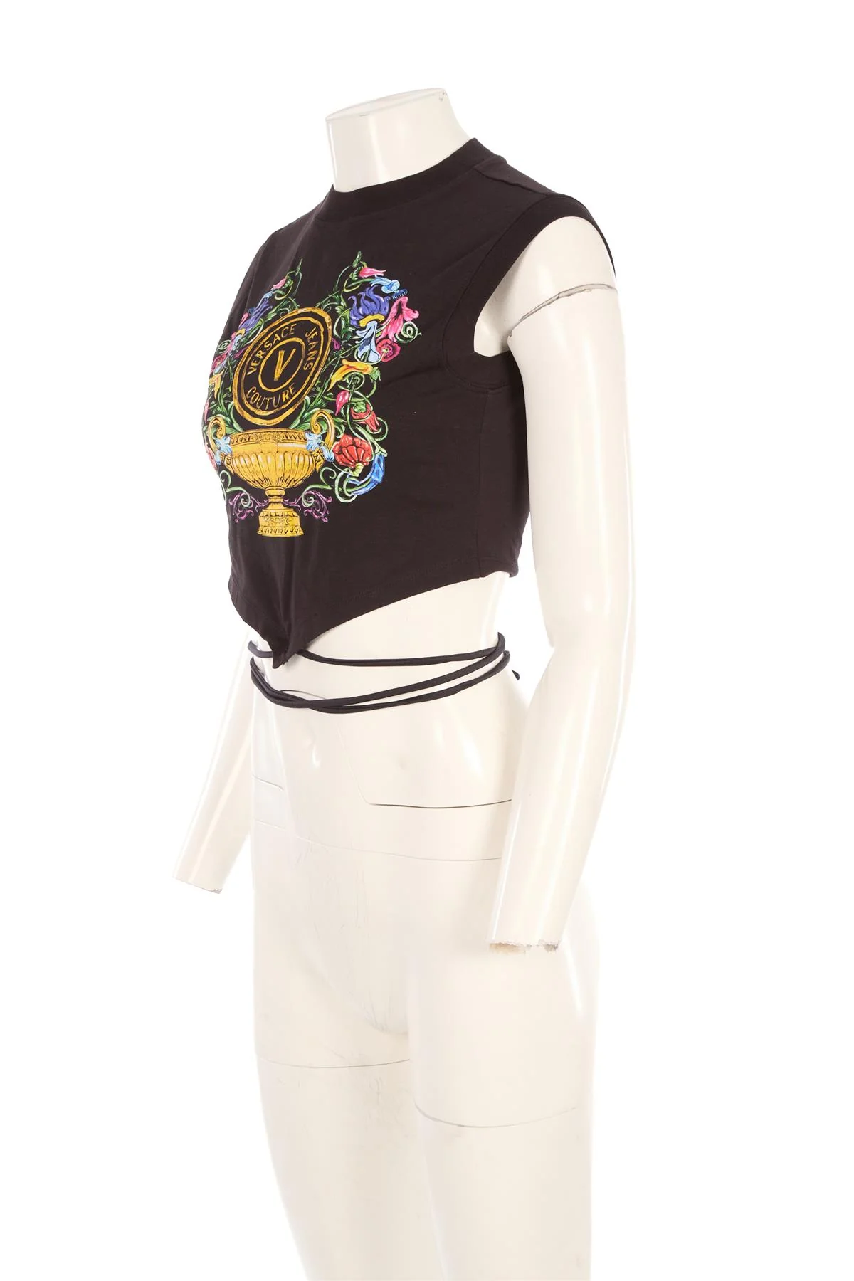 VERSACE JEANS COUTURE BLACK COTTON TOP LARGE - Image 3