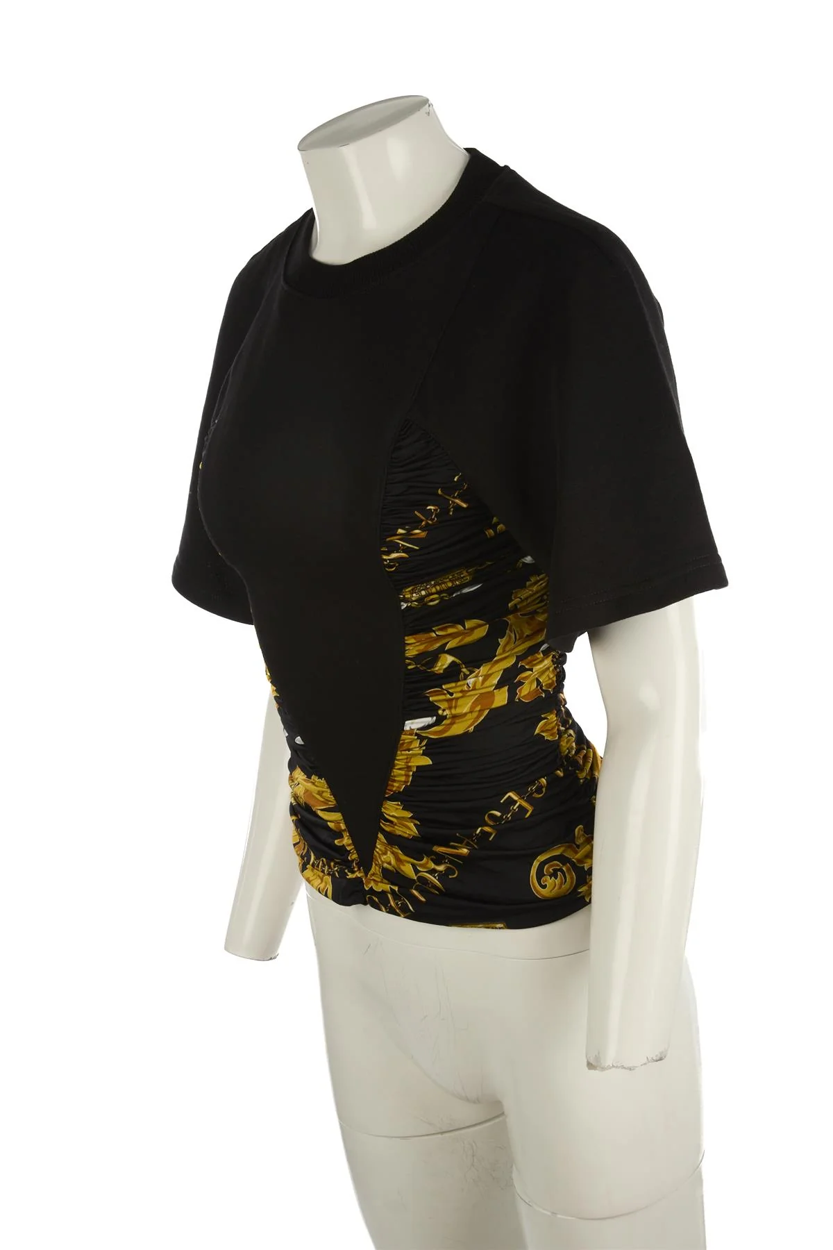 VERSACE JEANS COUTURE BLACK COTTON TOP MEDIUM - Image 3