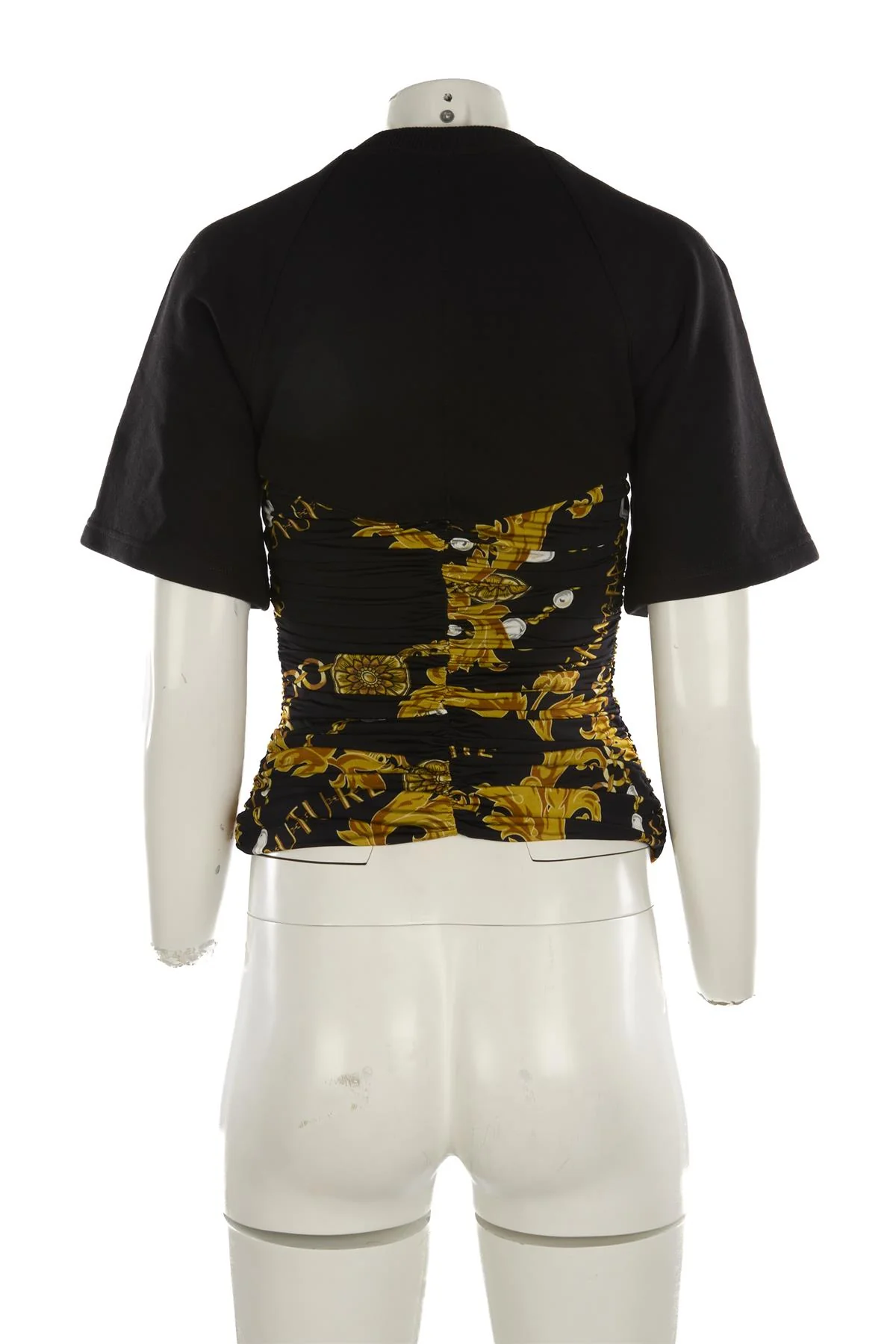 VERSACE JEANS COUTURE BLACK COTTON TOP MEDIUM - Image 4