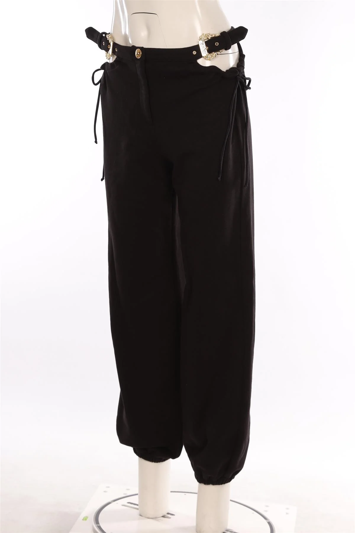 VERSACE JEANS COUTURE BLACK COTTON TRACK PANTS MEDIUM - Image 3