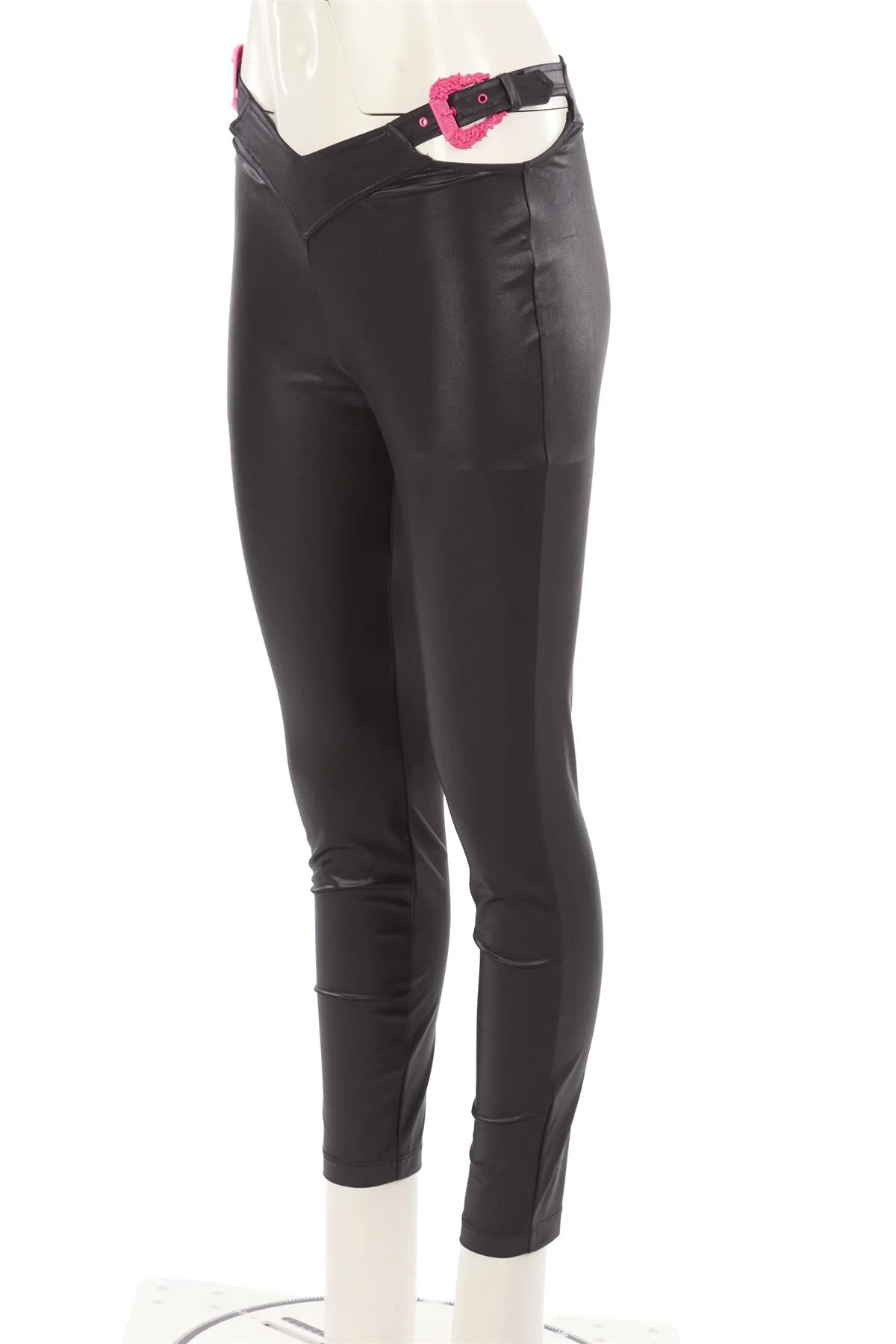 VERSACE JEANS COUTURE BLACK JERSEY LEGGINGS IT 44 UK 12 - Image 3