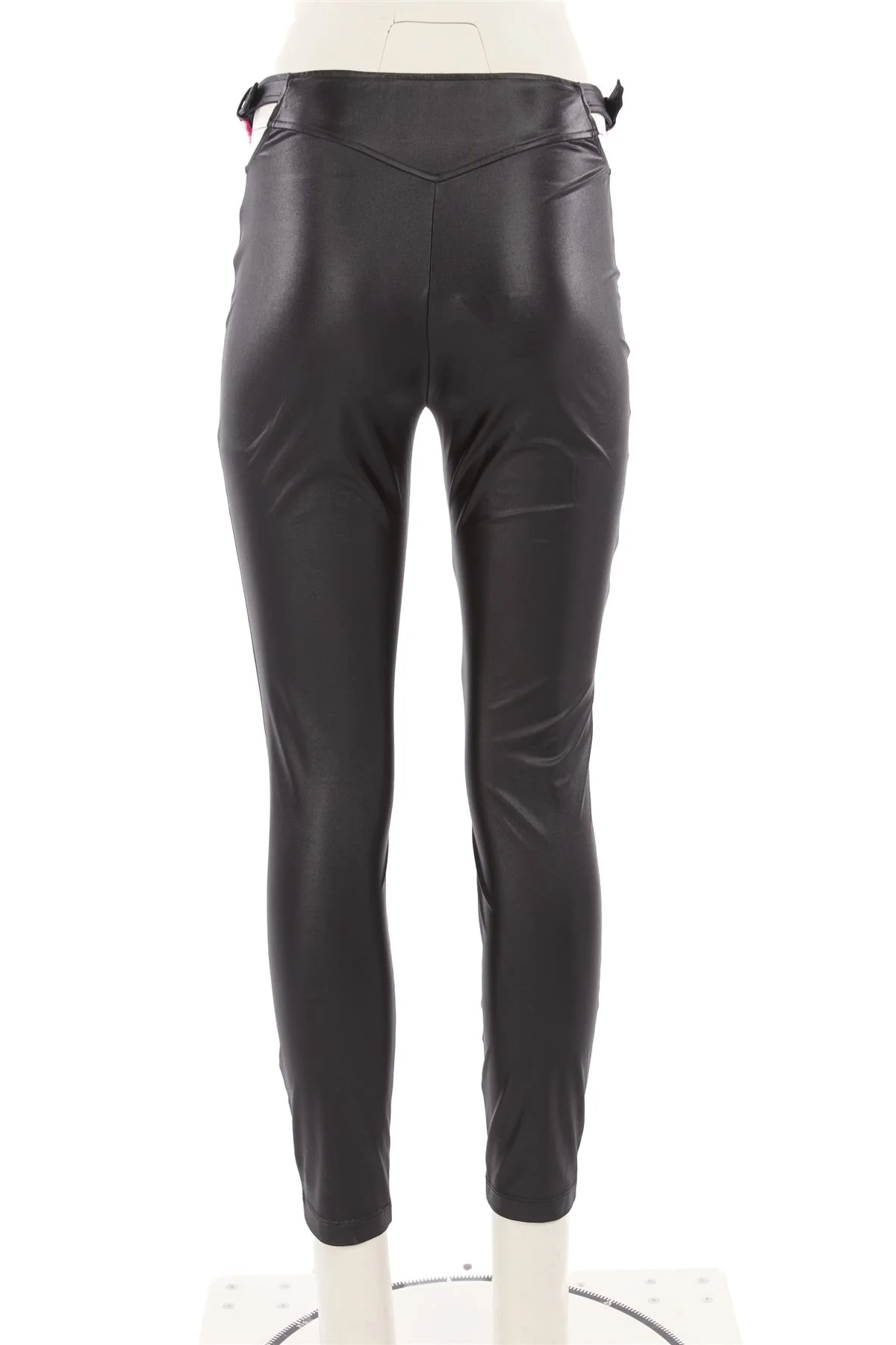 VERSACE JEANS COUTURE BLACK JERSEY LEGGINGS IT 44 UK 12 - Image 4