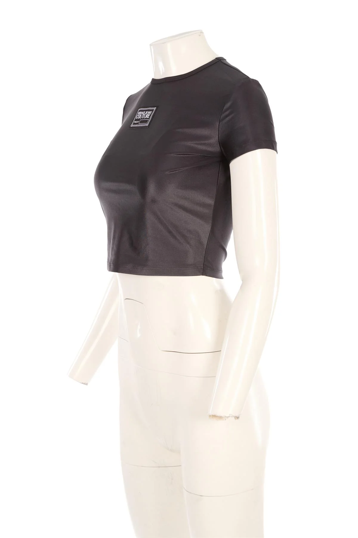 VERSACE JEANS COUTURE BLACK SATIN TOP MEDIUM - Image 3