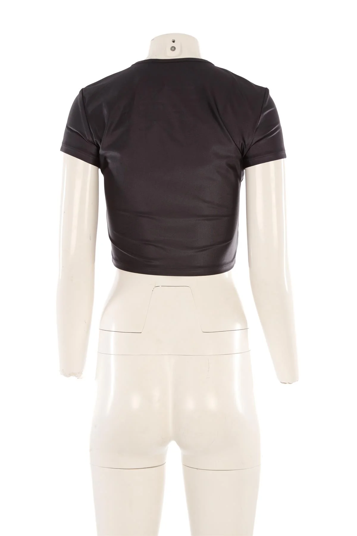 VERSACE JEANS COUTURE BLACK SATIN TOP MEDIUM - Image 4