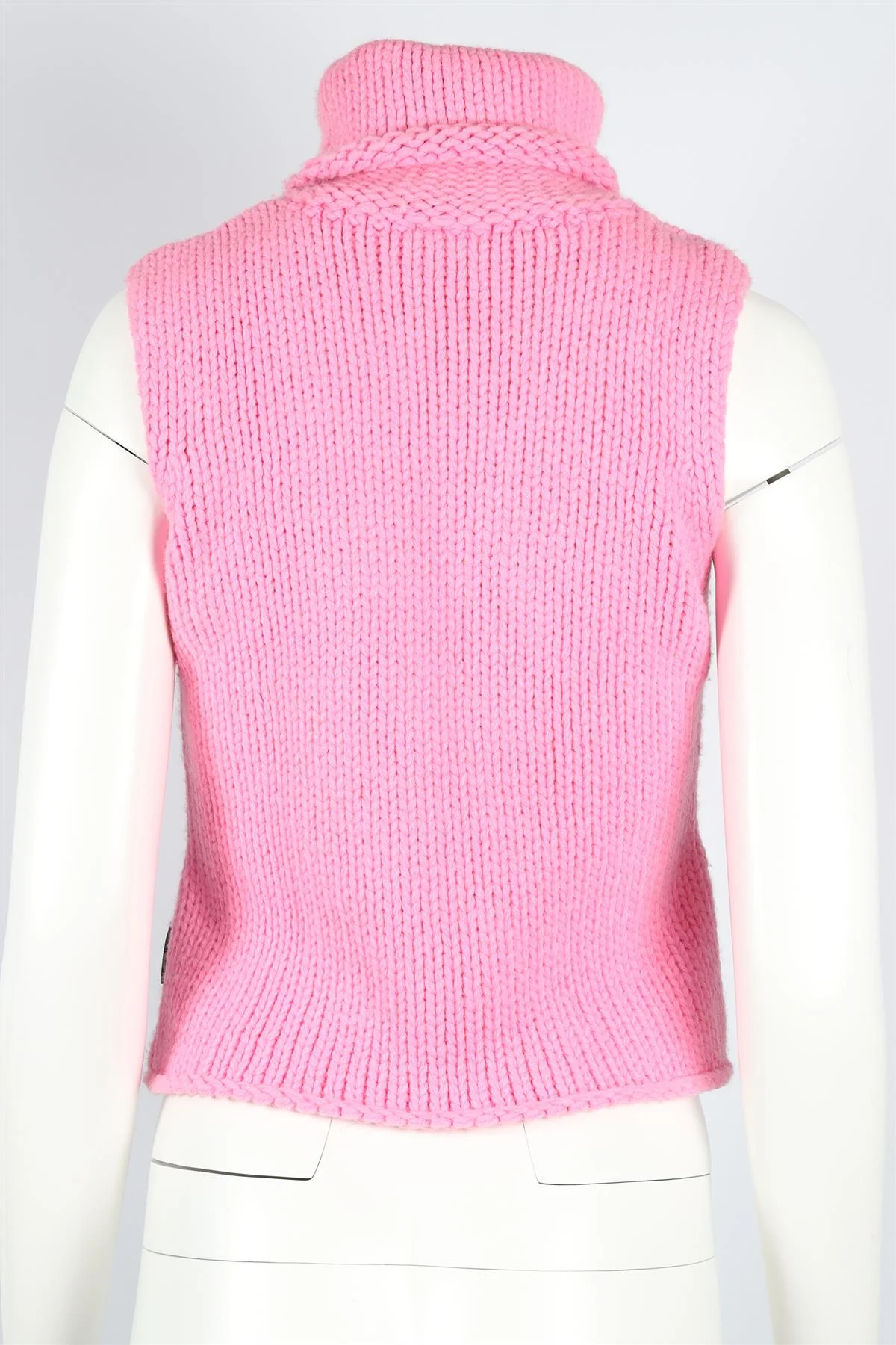 VERSACE JEANS COUTURE PINK VINTAGE WOOL BLEND TURTLENECK TOP MEDIUM - Image 4