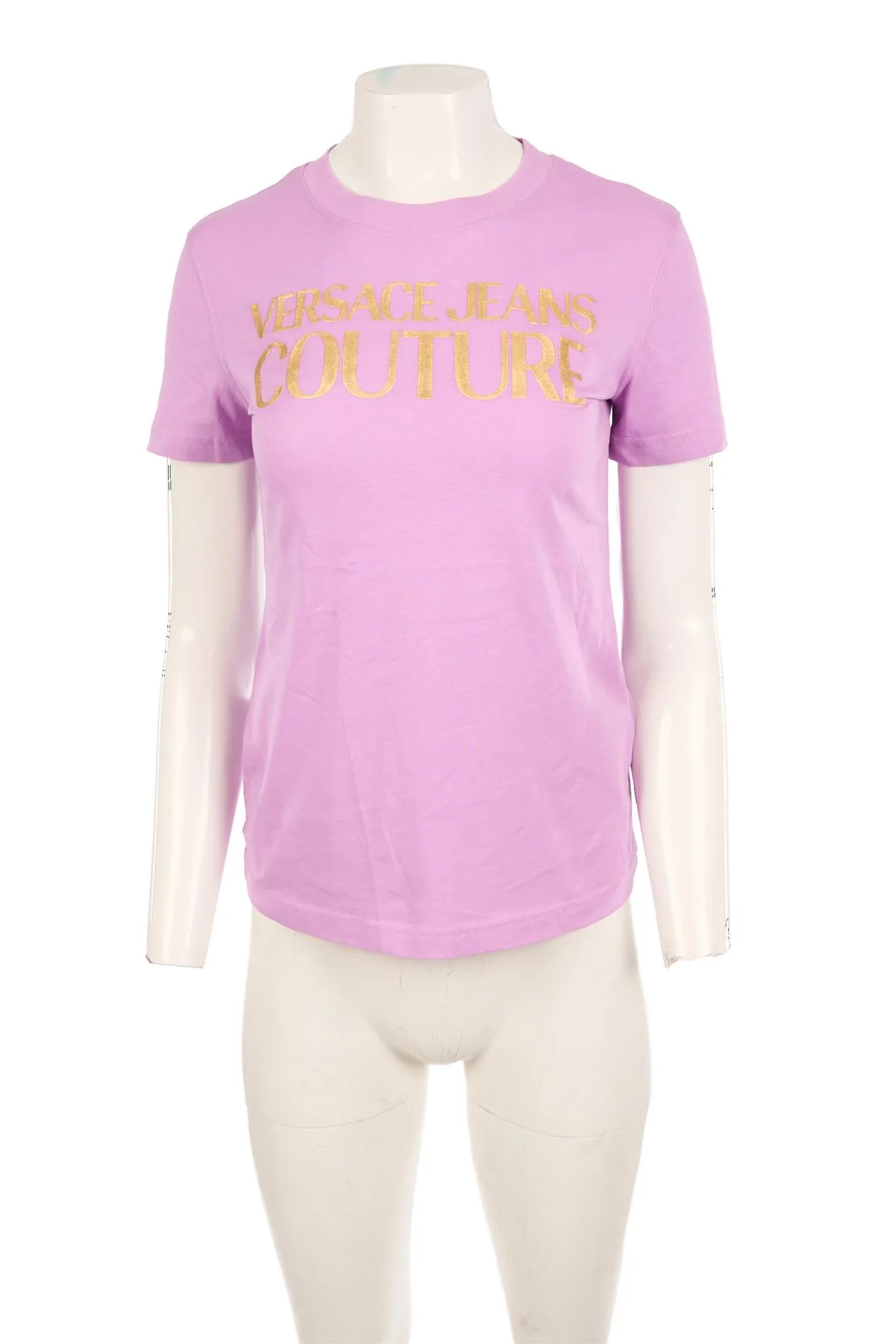 VERSACE JEANS COUTURE PURPLE COTTON T-SHIRT MEDIUM - Image 2