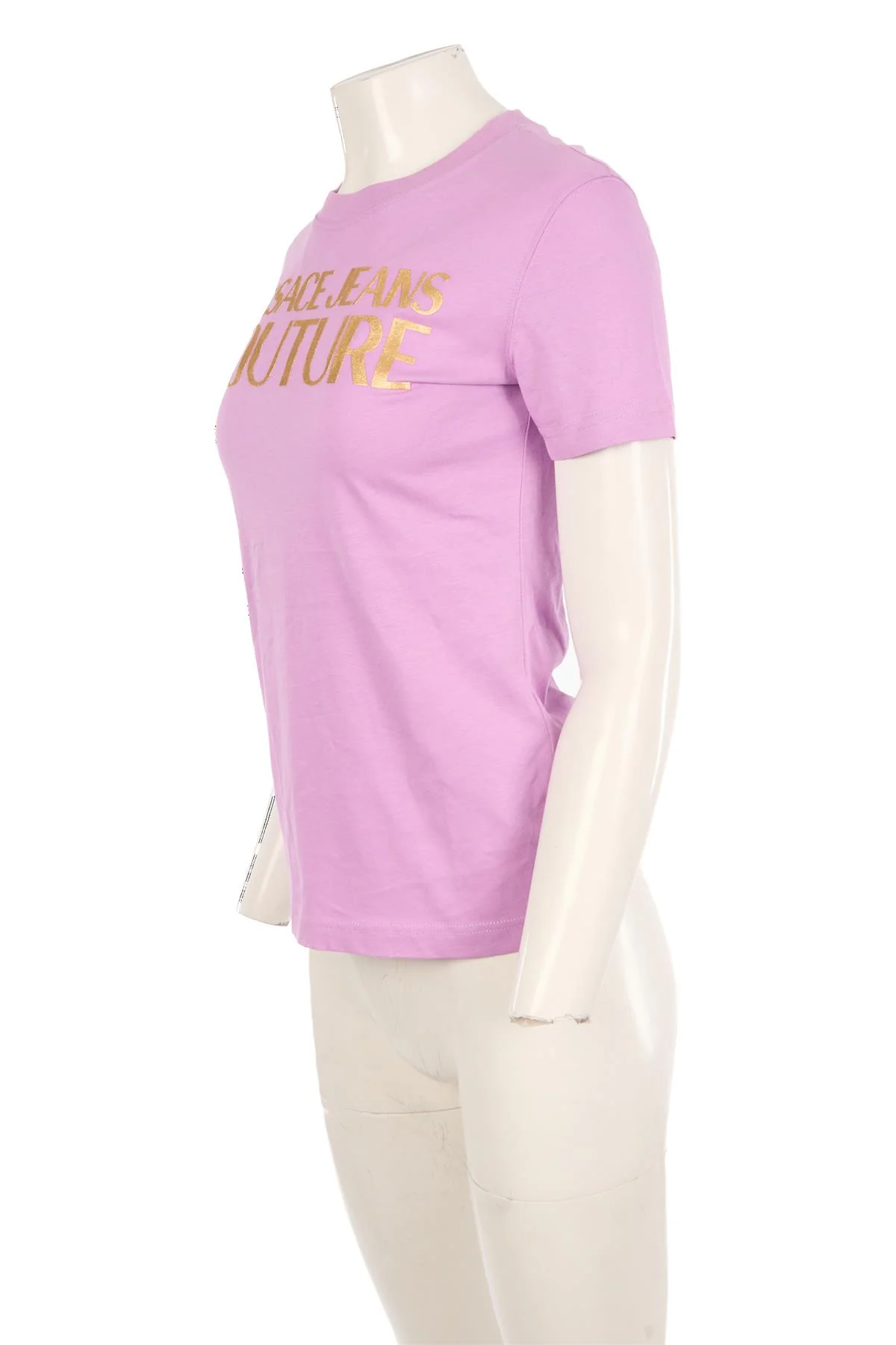 VERSACE JEANS COUTURE PURPLE COTTON T-SHIRT MEDIUM - Image 3