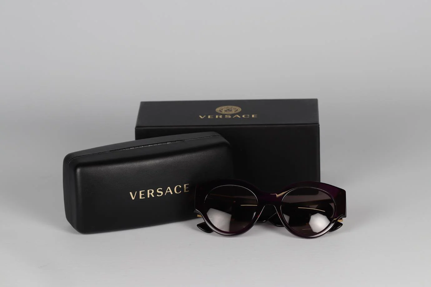 VERSACE MEDUSA ROUND FRAME ACETATE SUNGLASSES - Image 7
