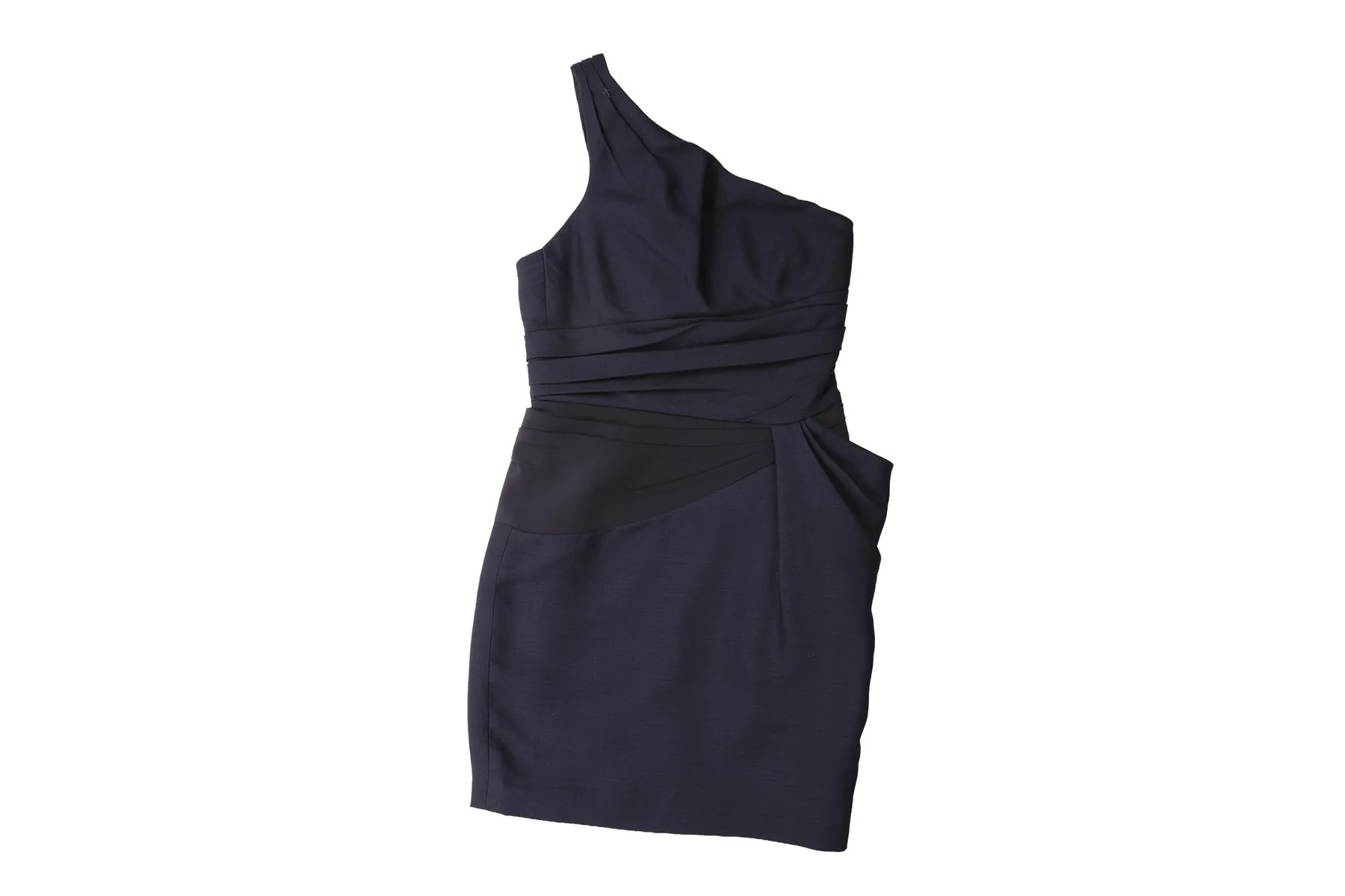 VERSACE NAVY SILK MINI DRESS IT 42 UK 10 - Image 2