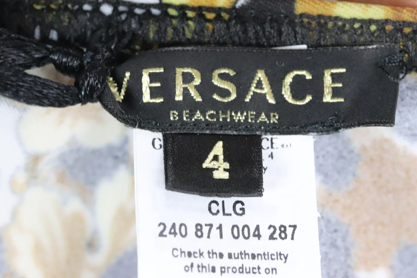 VERSACE ONE SHOULDER PRINTED STRETCH SWIMSUIT UK 14 - Image 5