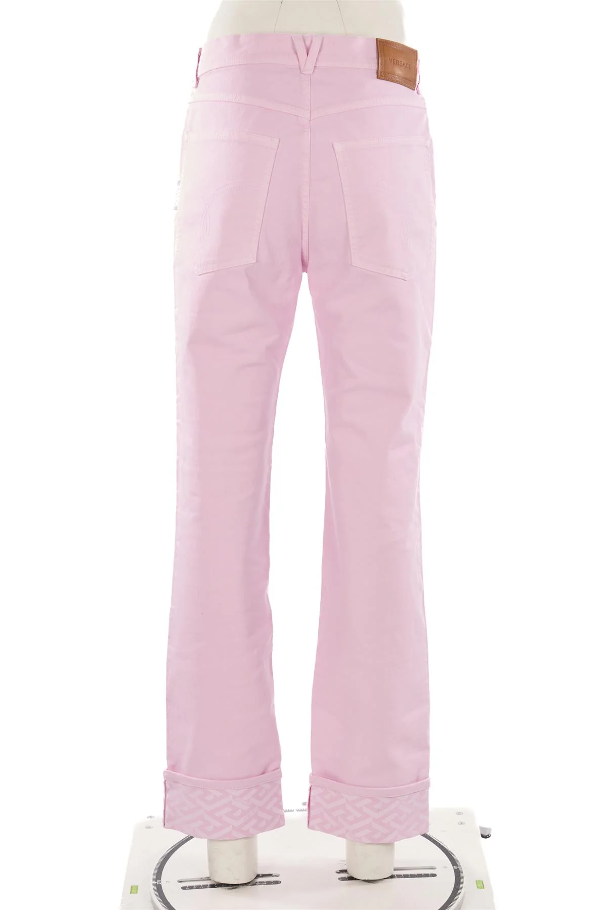 VERSACE PINK HIGH RISE STRAIGHT LEG JEANS W29 UK 10-12 - Image 4