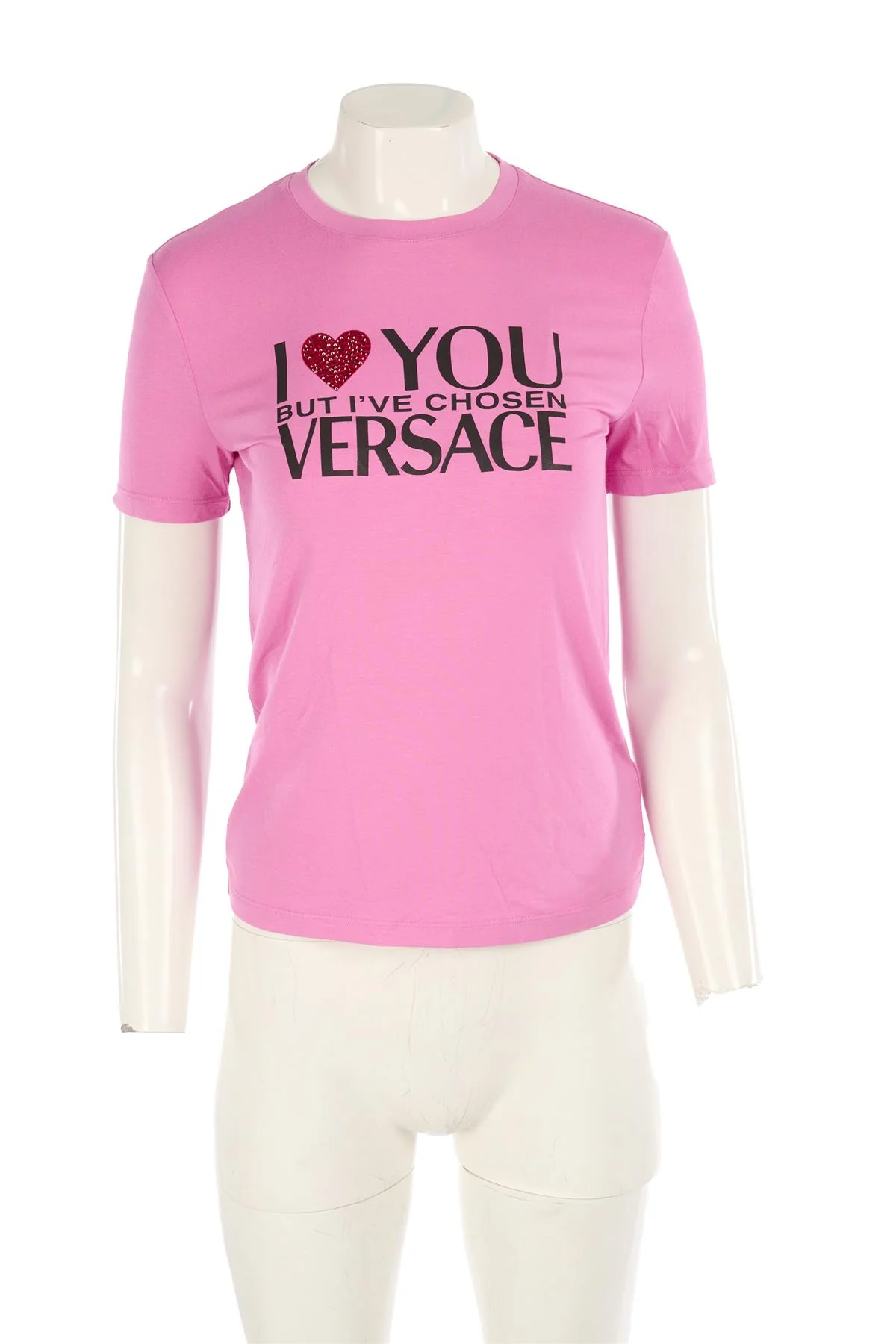 VERSACE PINK JERSEY T-SHIRT IT 42 UK 10 - Image 2