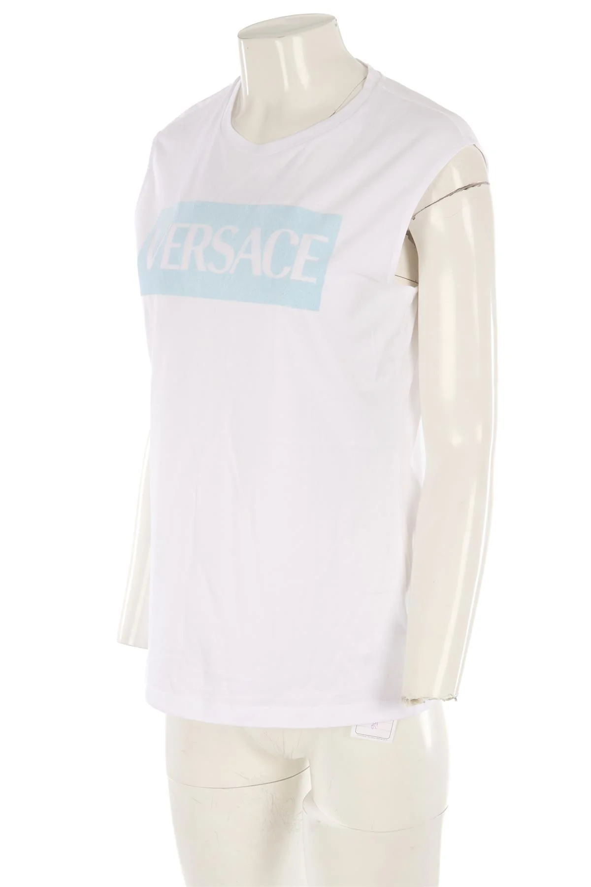 VERSACE WHITE COTTON T-SHIRT IT 40 UK 8 - Image 3