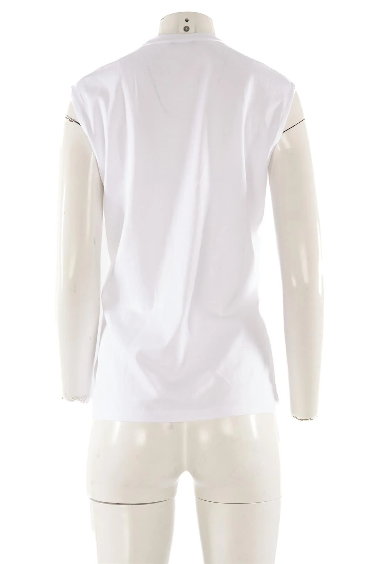 VERSACE WHITE COTTON T-SHIRT IT 40 UK 8 - Image 4