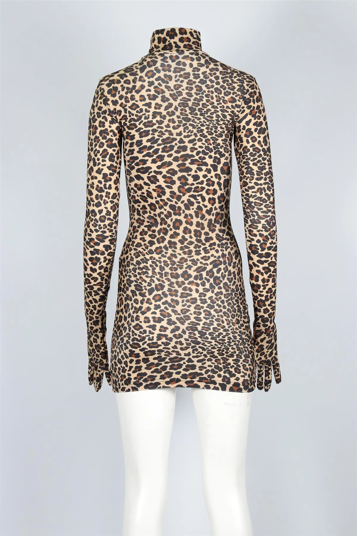 VETEMENTS BROWN JERSEY MINI DRESS ONE SIZE - Image 4