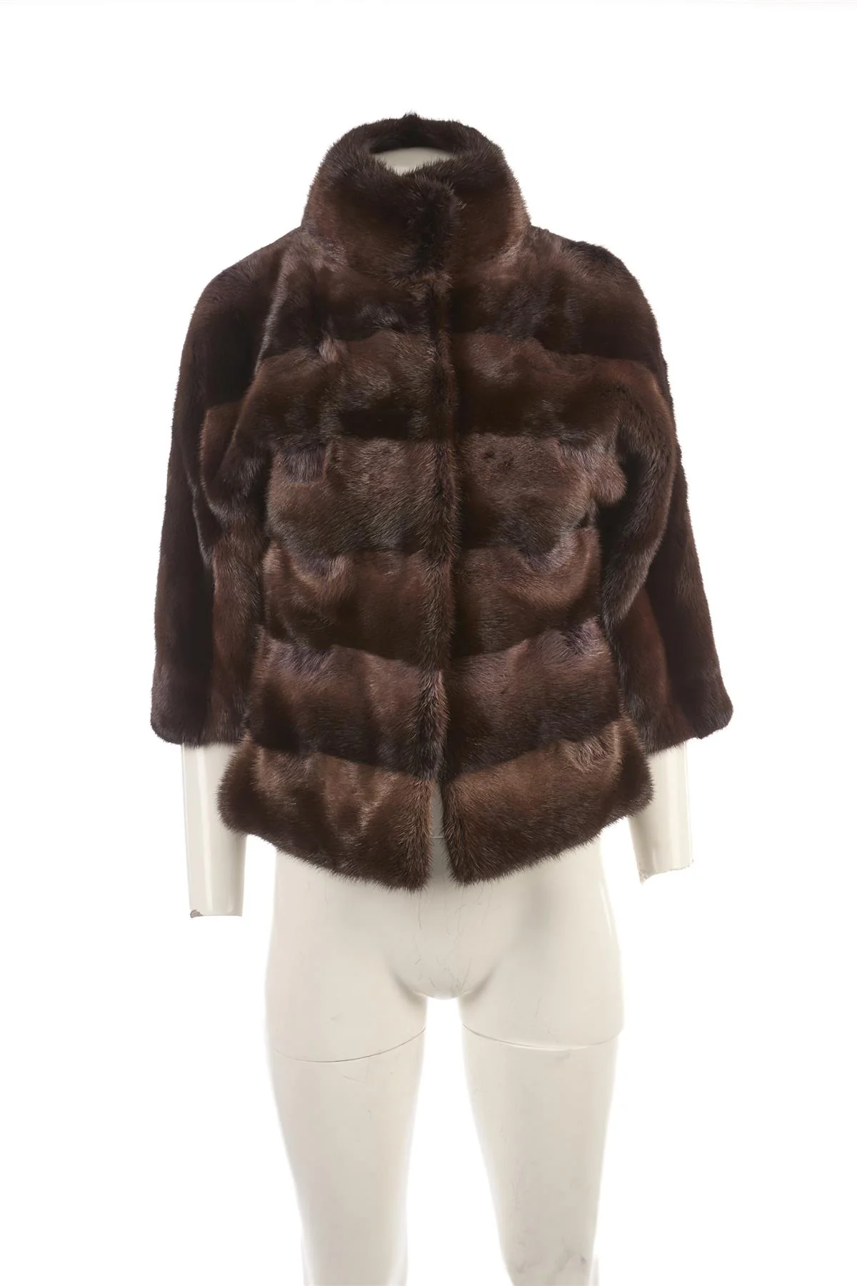 VICEDOMINI BROWN MINK FUR JACKET XSMALL - Image 2