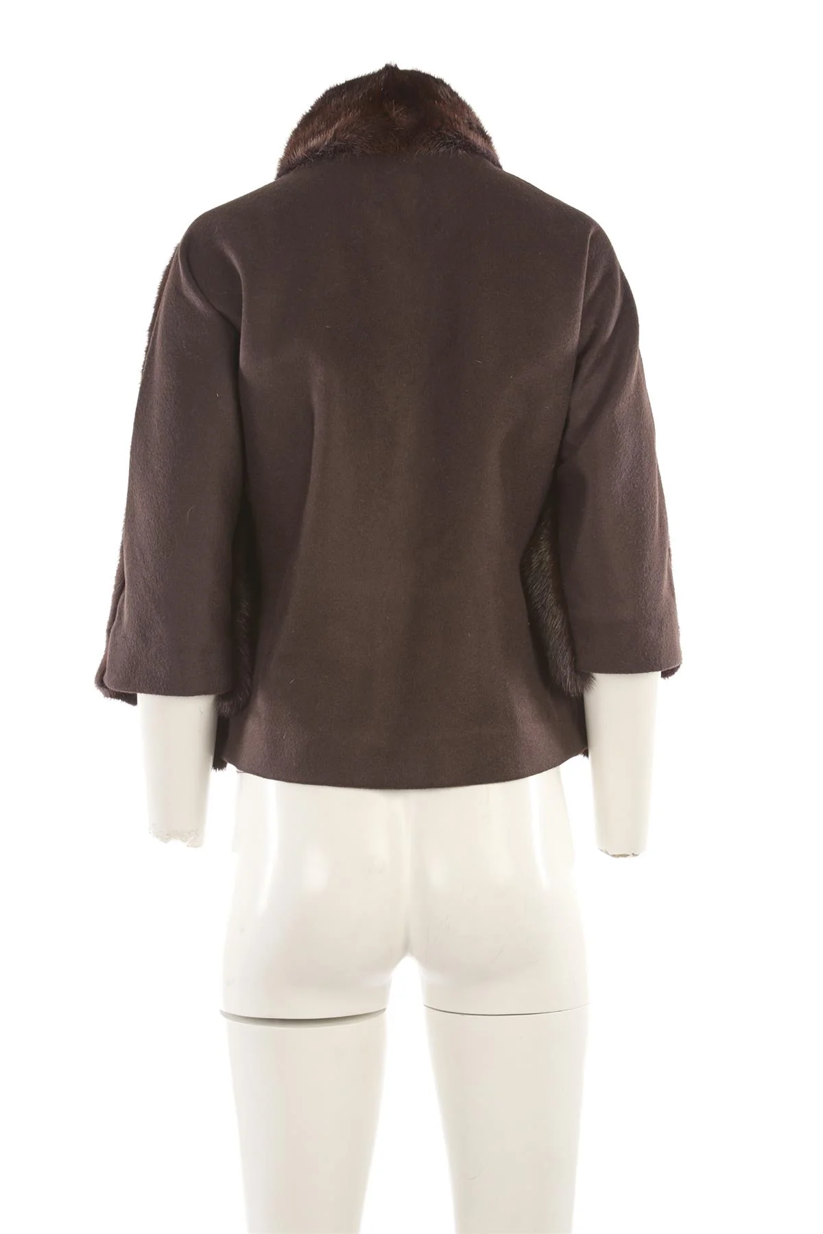 VICEDOMINI BROWN MINK FUR JACKET XSMALL - Image 4