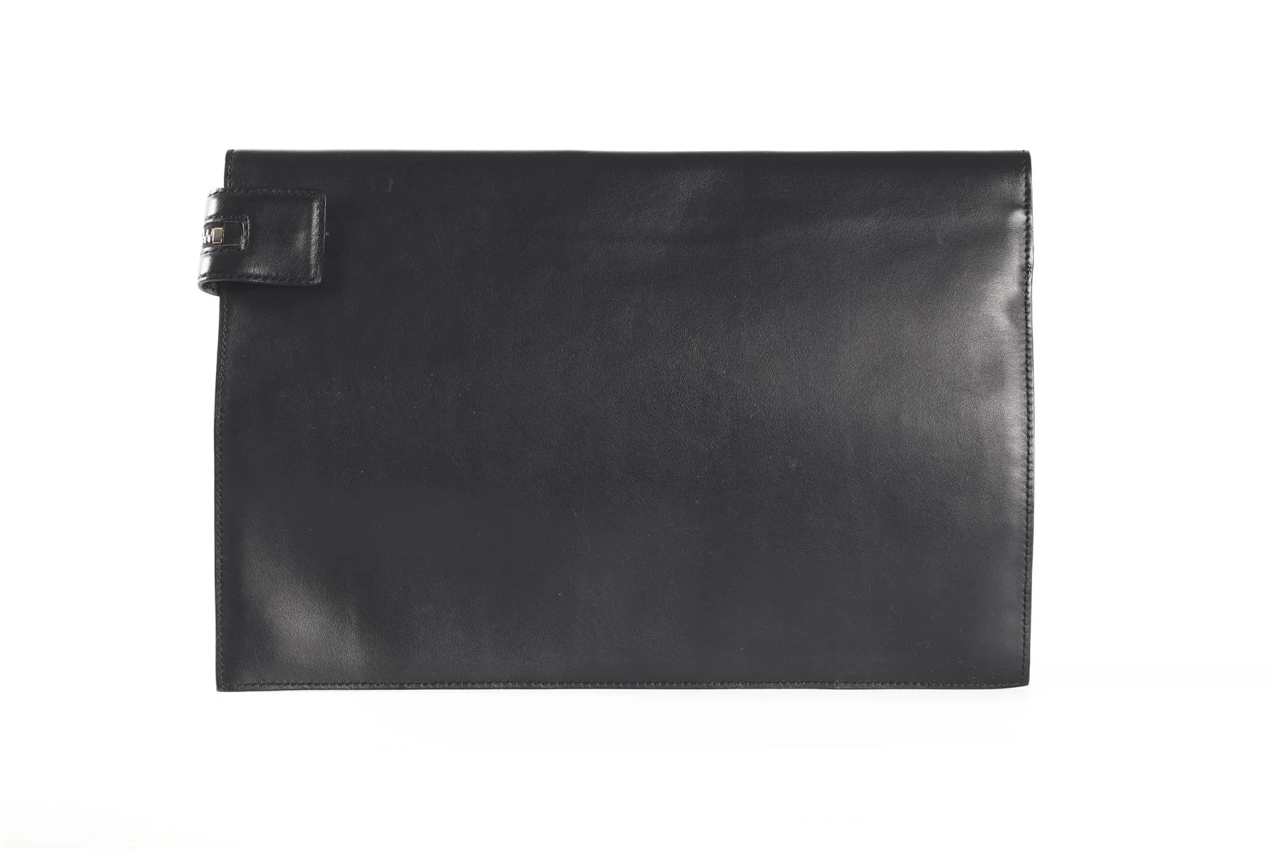 VICTORIA BECKHAM BLACK PYTHON AND LEATHER CLUTCH - Image 6