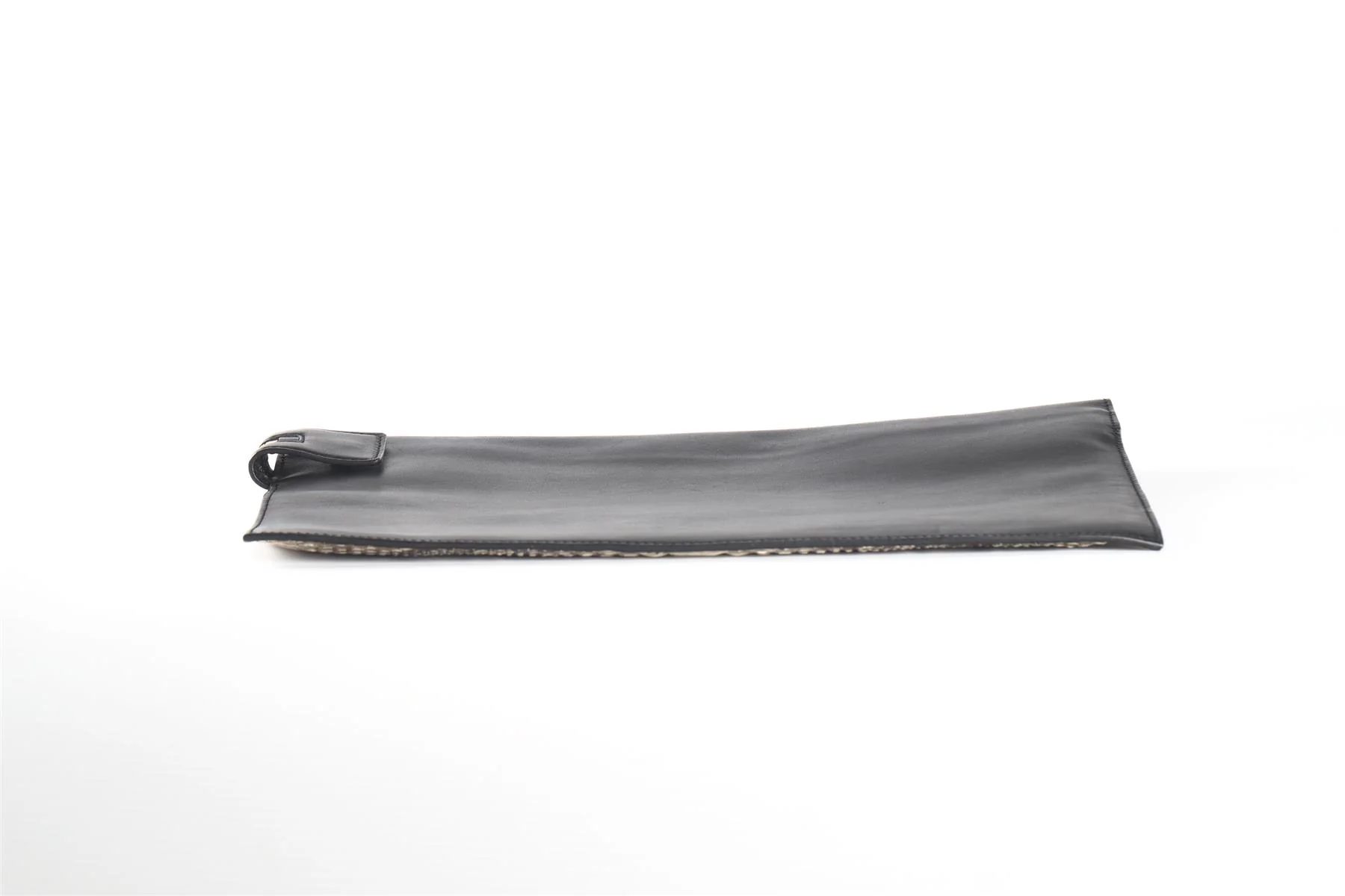 VICTORIA BECKHAM BLACK PYTHON AND LEATHER CLUTCH - Image 7