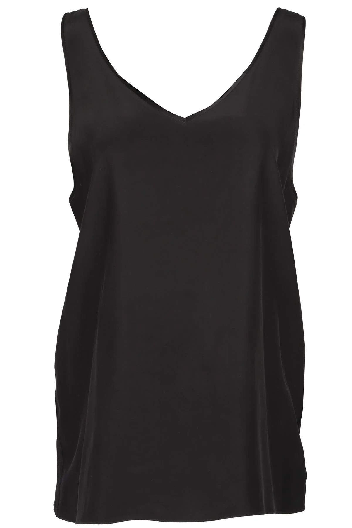 VICTORIA BECKHAM BLACK SILK TOP UK 14