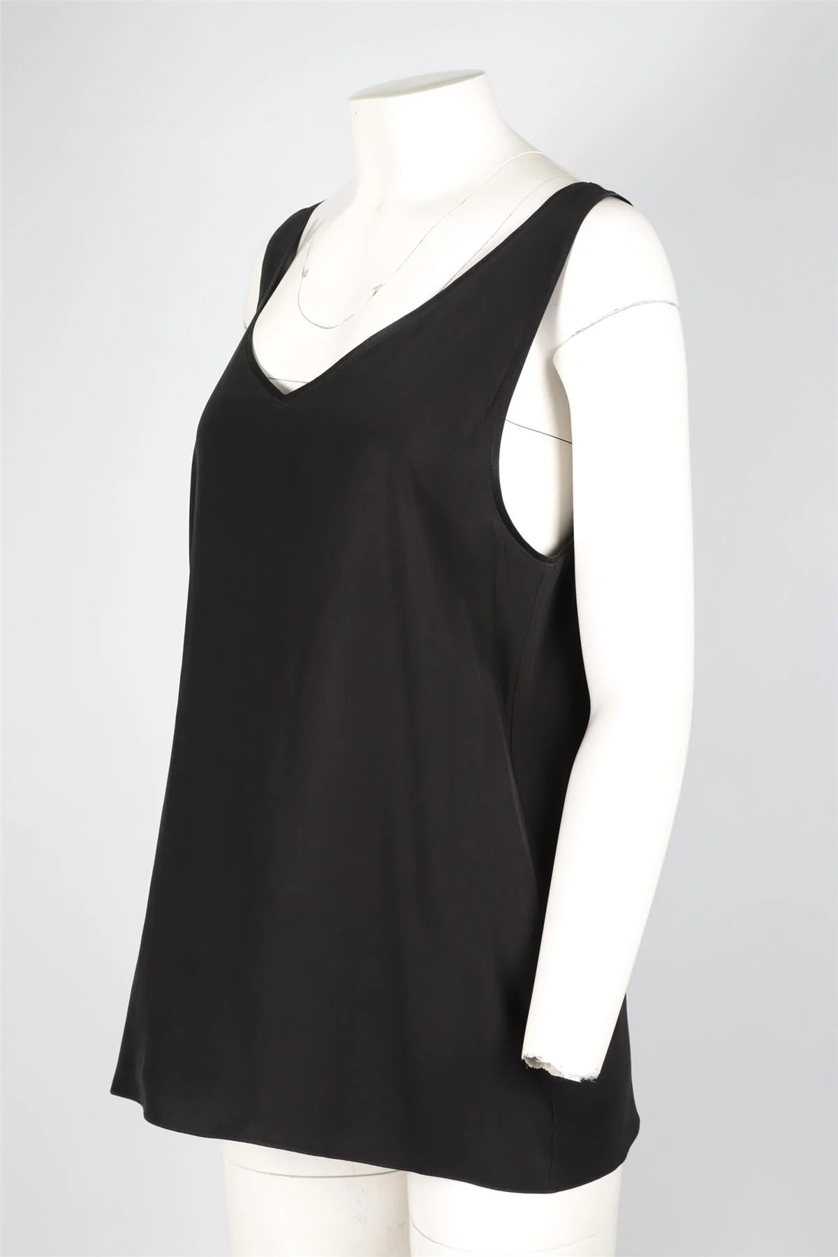 VICTORIA BECKHAM BLACK SILK TOP UK 14 - Image 3
