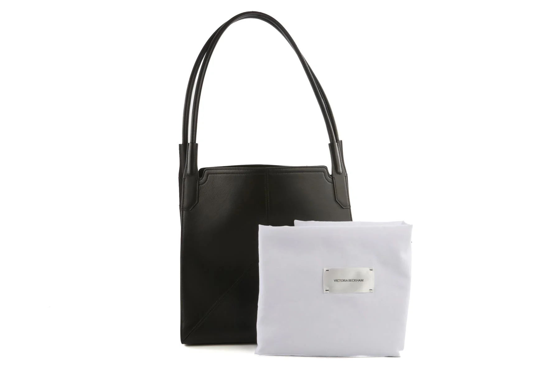 VICTORIA BECKHAM BLACK VICTORIA LEATHER TOTE BAG - Image 10