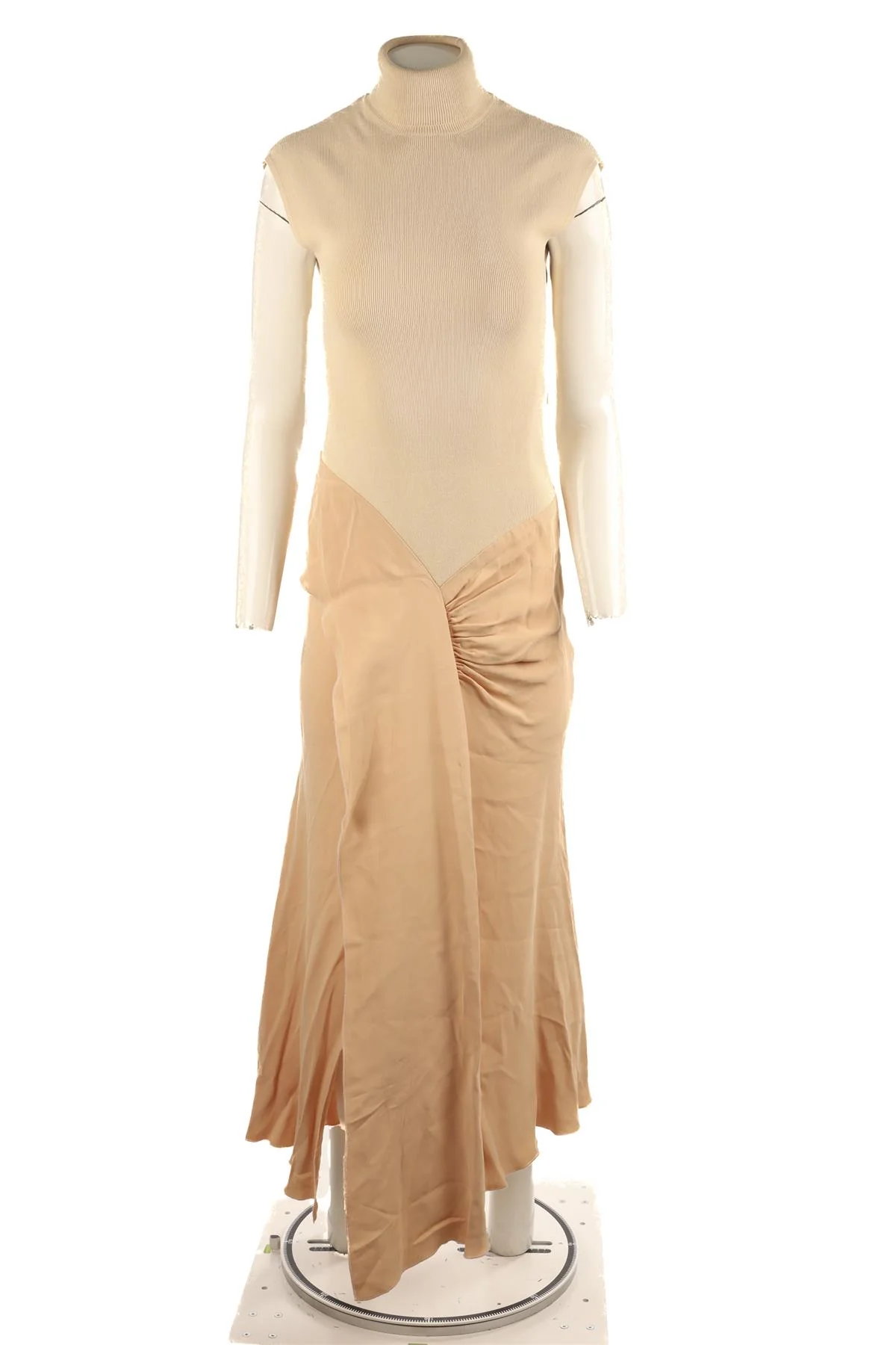 VICTORIA BECKHAM NUDE COTTON MAXI DRESS UK 8 - Image 2