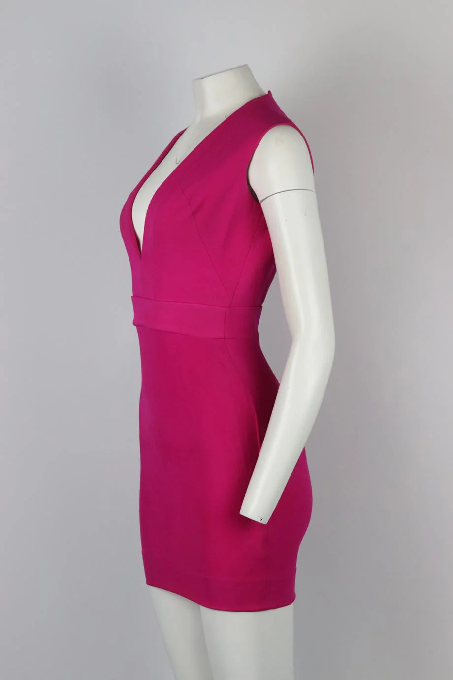 VICTORIA BECKHAM SILK AND WOOL BLEND CREPE MINI DRESS UK 6 - Image 3