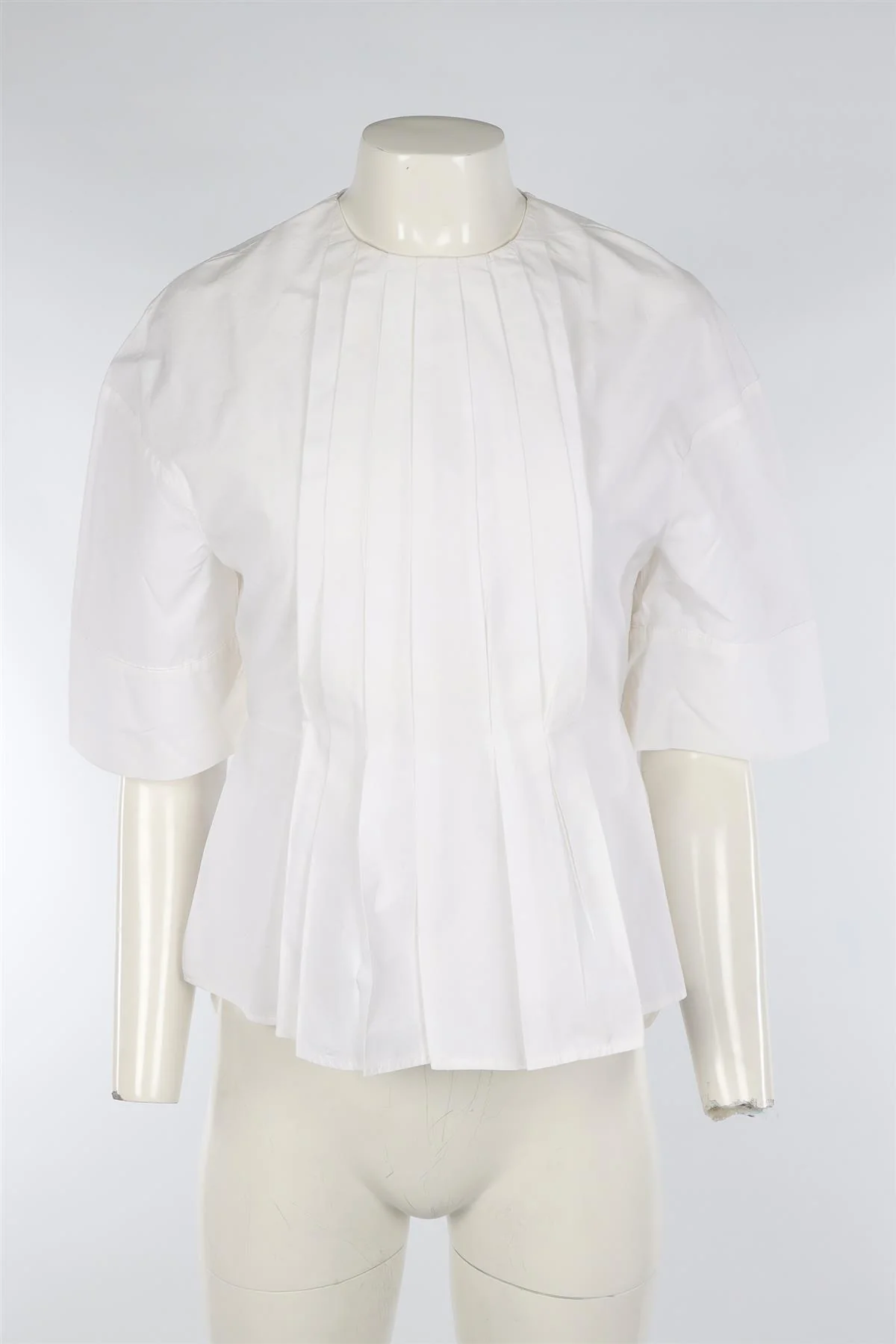 VICTORIA BECKHAM WHITE COTTON TOP UK 10 - Image 2