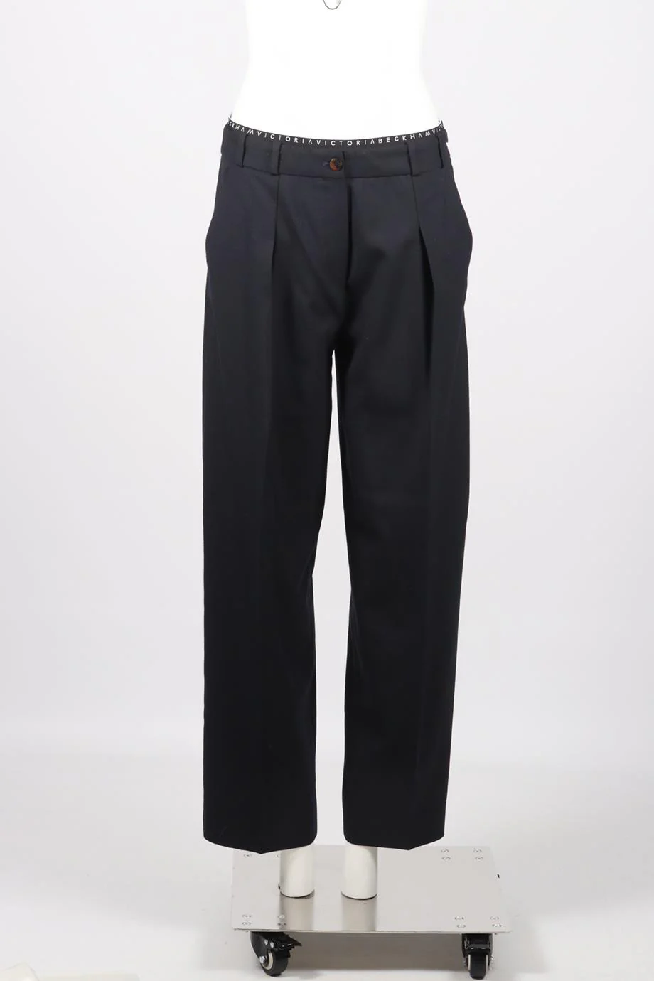 VICTORIA BECKHAM WOOL BLEND WIDE LEG PANTS UK 10 - Image 2