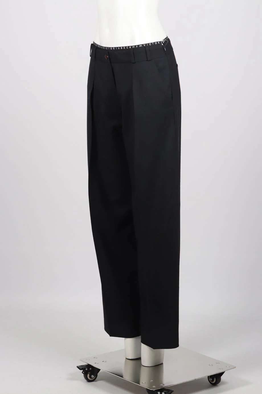 VICTORIA BECKHAM WOOL BLEND WIDE LEG PANTS UK 10 - Image 3